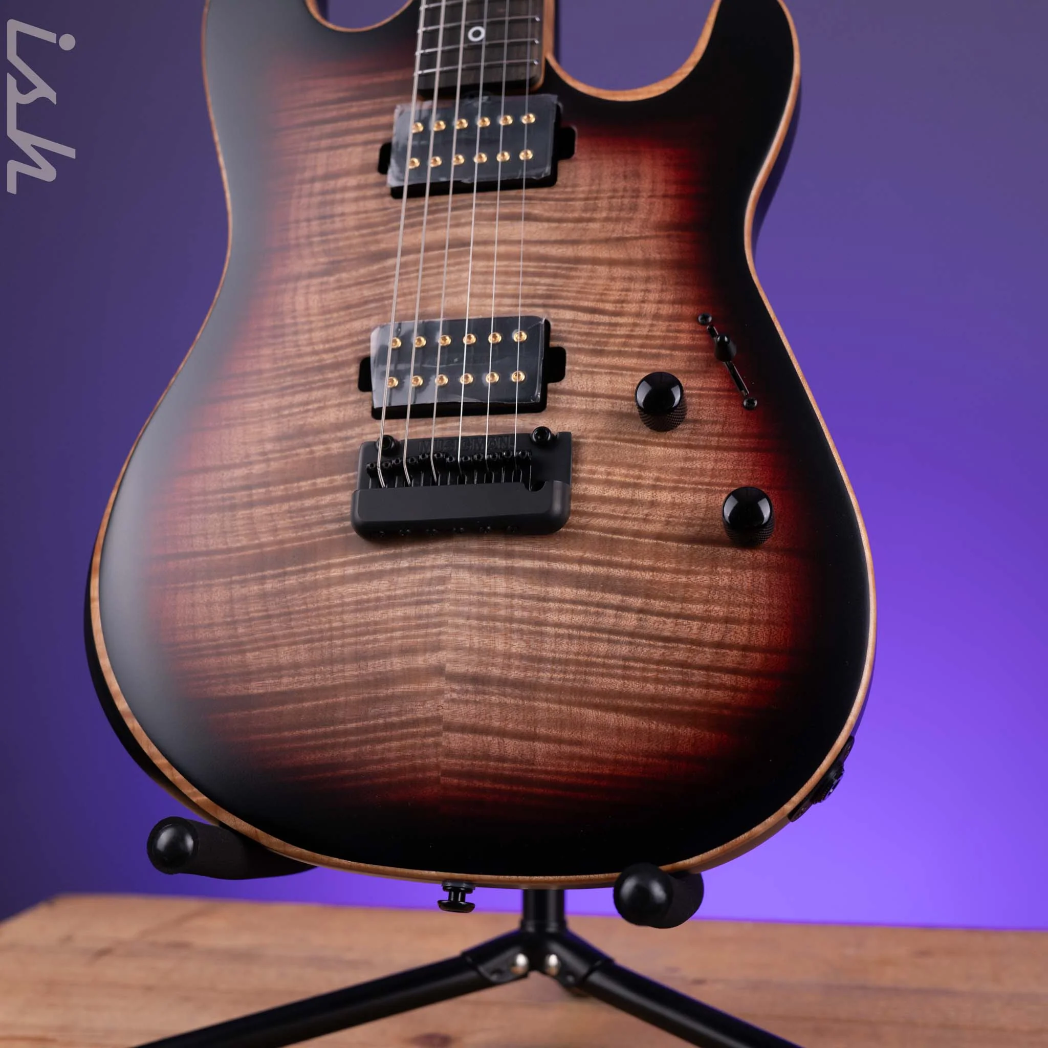 Ernie Ball Music Man Rabea Massaad Sabre HH Vileblood Burst - Image 4