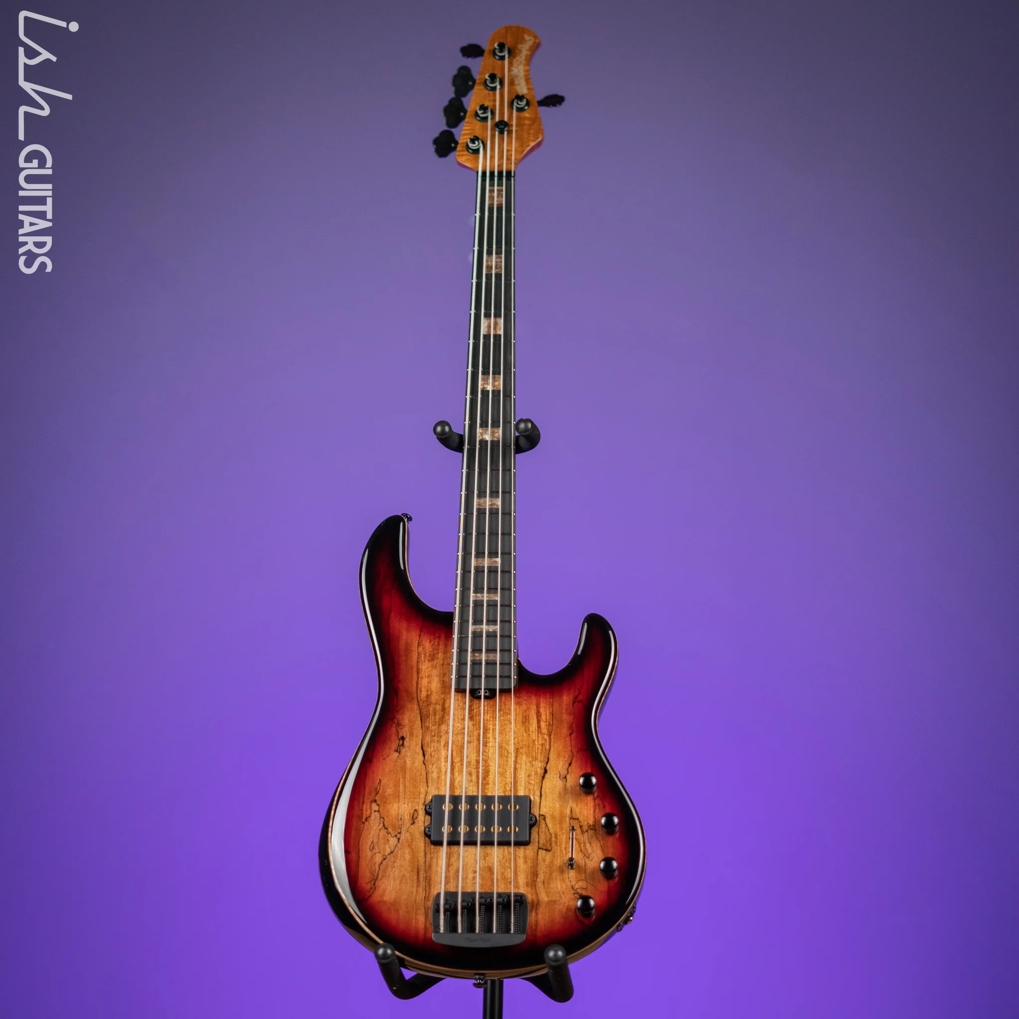 Ernie Ball Music Man Sting Ray 5 35th Anniversary String Bass Spalted Sunburst - Image 2
