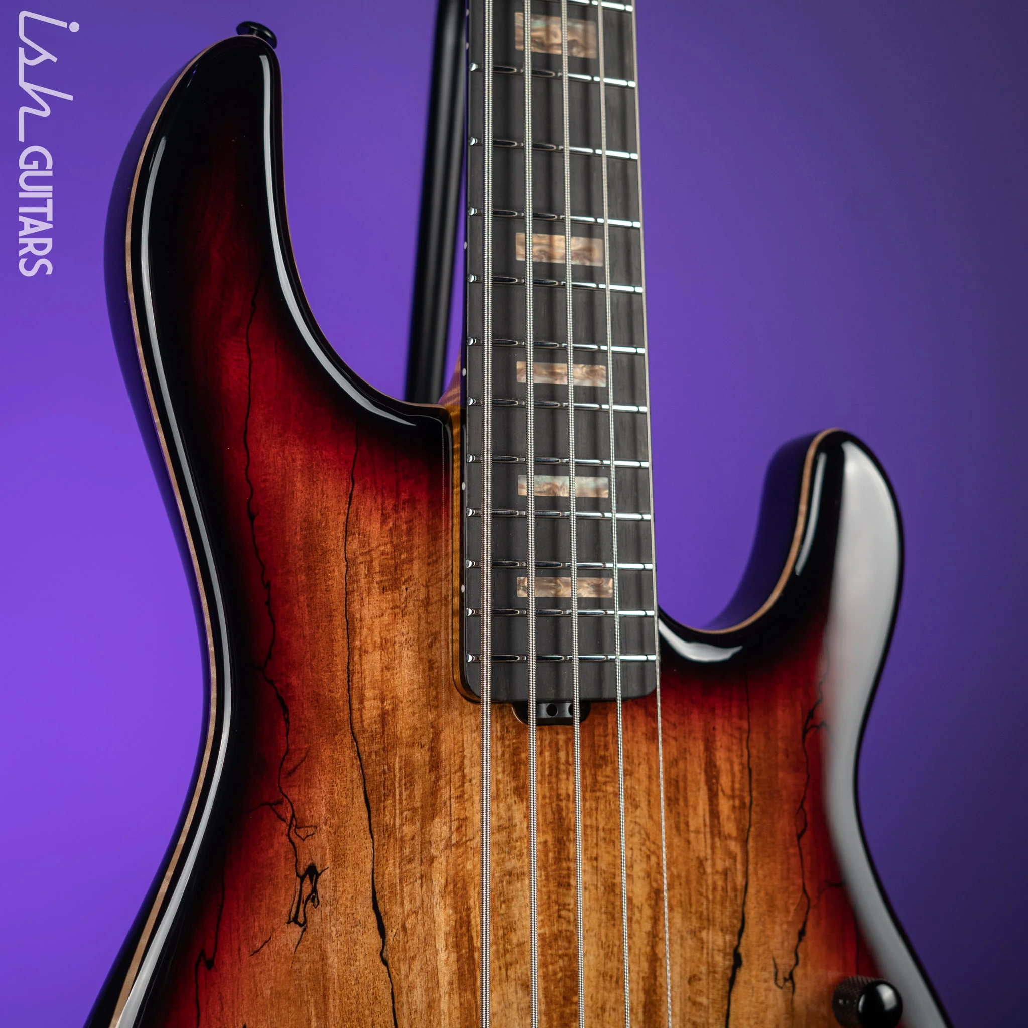 Ernie Ball Music Man Sting Ray 5 35th Anniversary String Bass Spalted Sunburst - Image 3