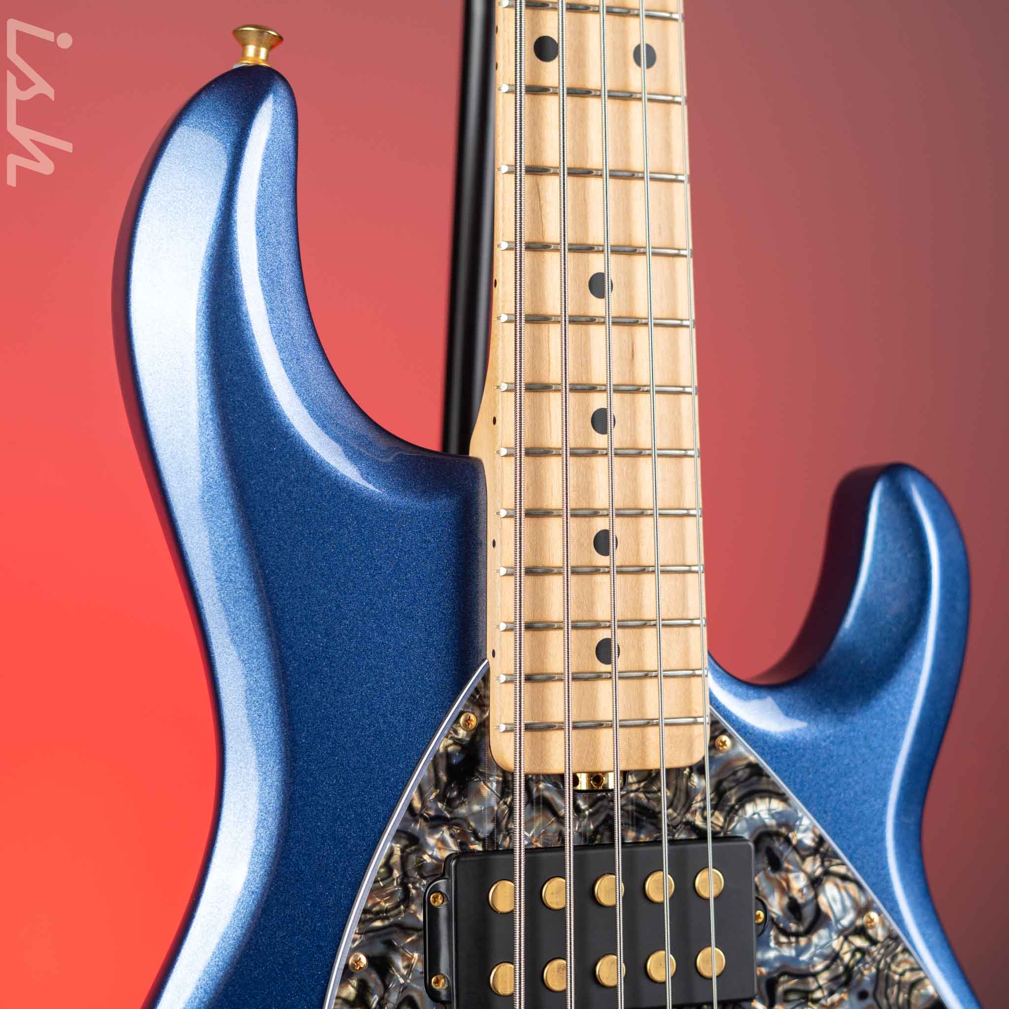 2017 Ernie Ball Music Man StingRay 5 Pace Car Blue Metallic - Image 3