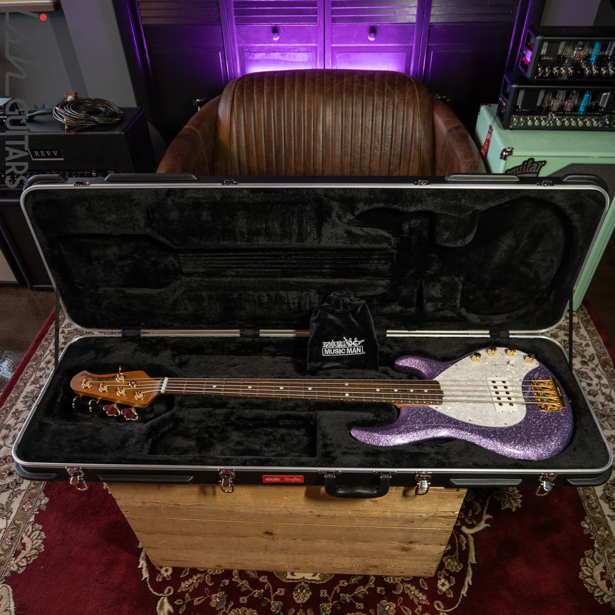 Ernie Ball Music Man Stingray 5 Special H Amethyst Sparkle Demo - Image 12