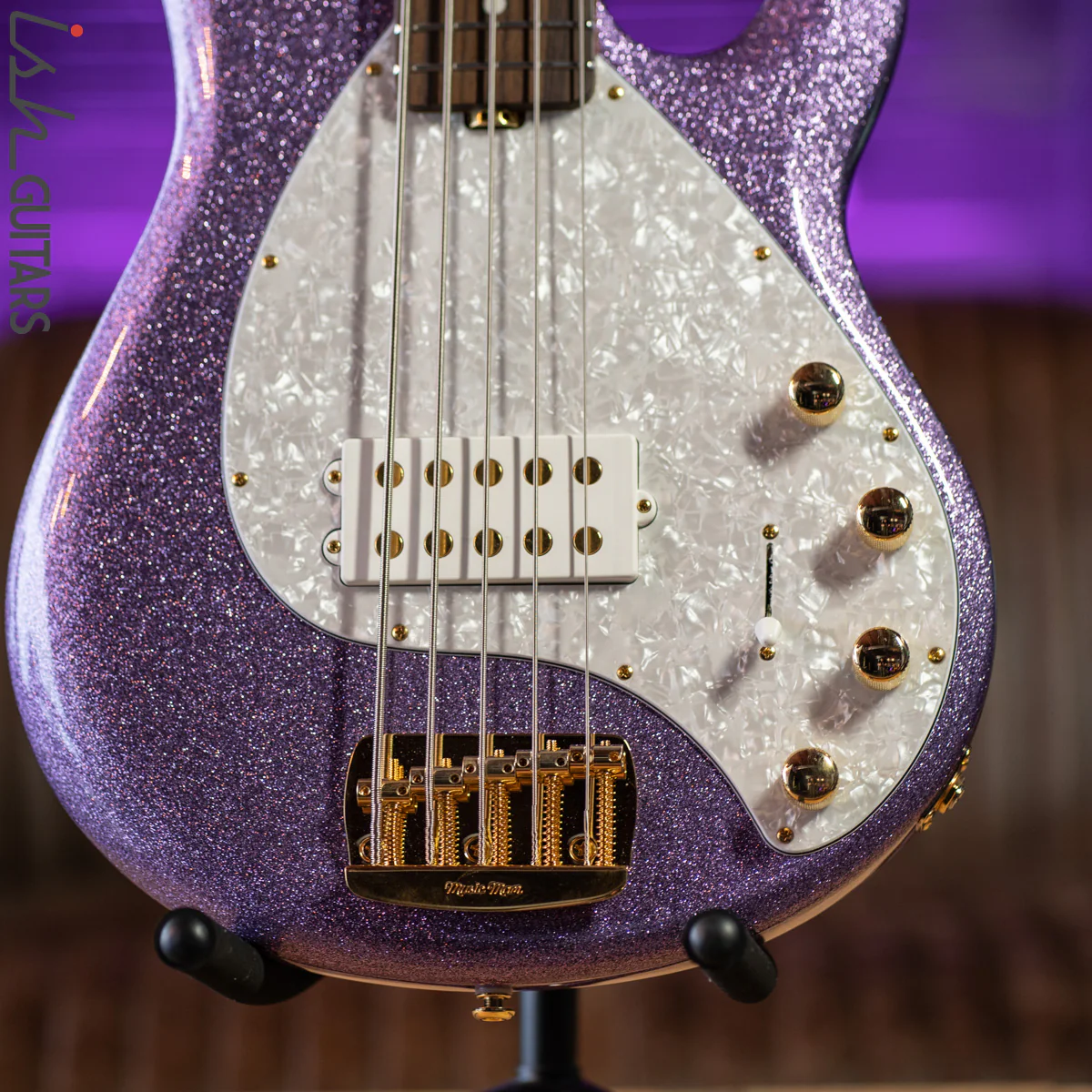 Ernie Ball Music Man Stingray 5 Special H Amethyst Sparkle Demo - Image 4
