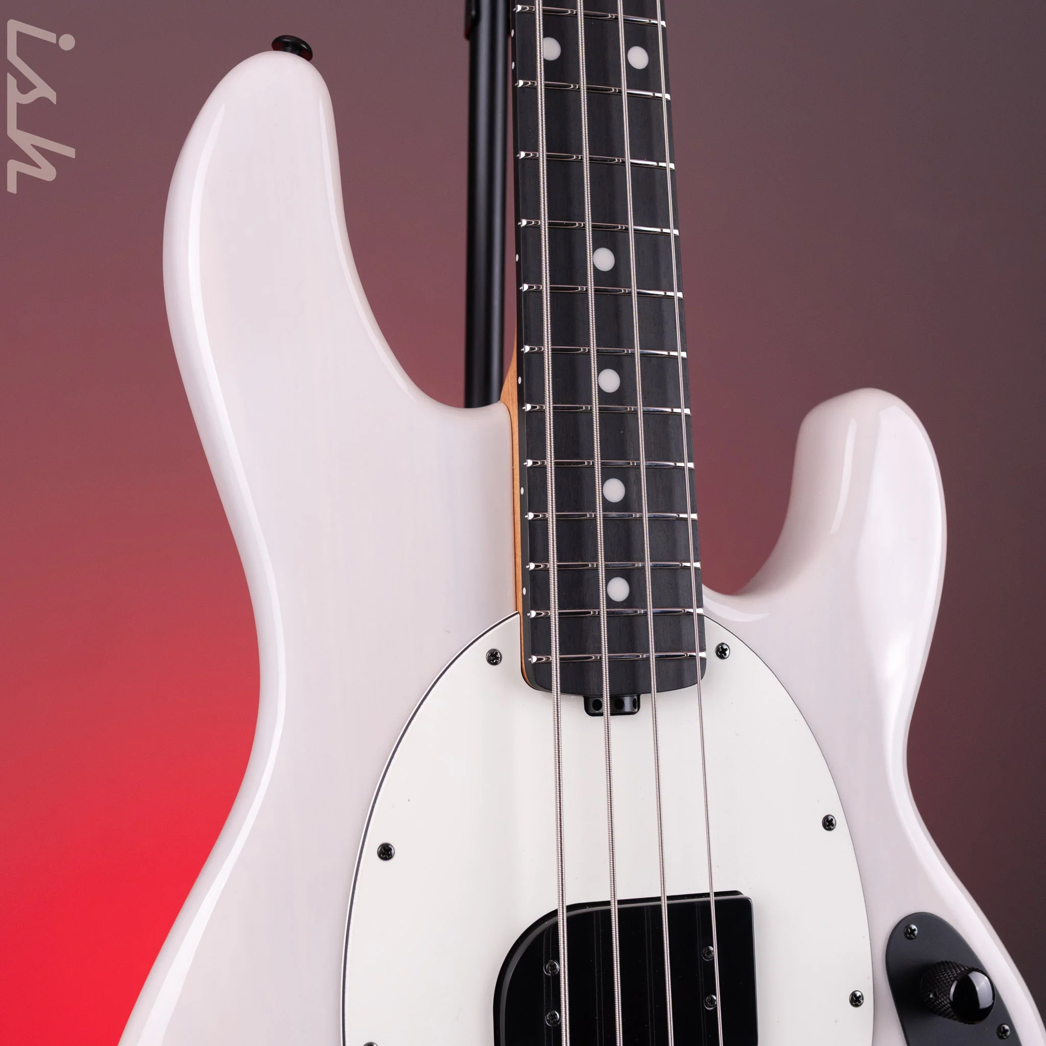 Ernie Ball Music Man Tim Commerford Artist Series StingRay Bass Fight Night White - Image 4