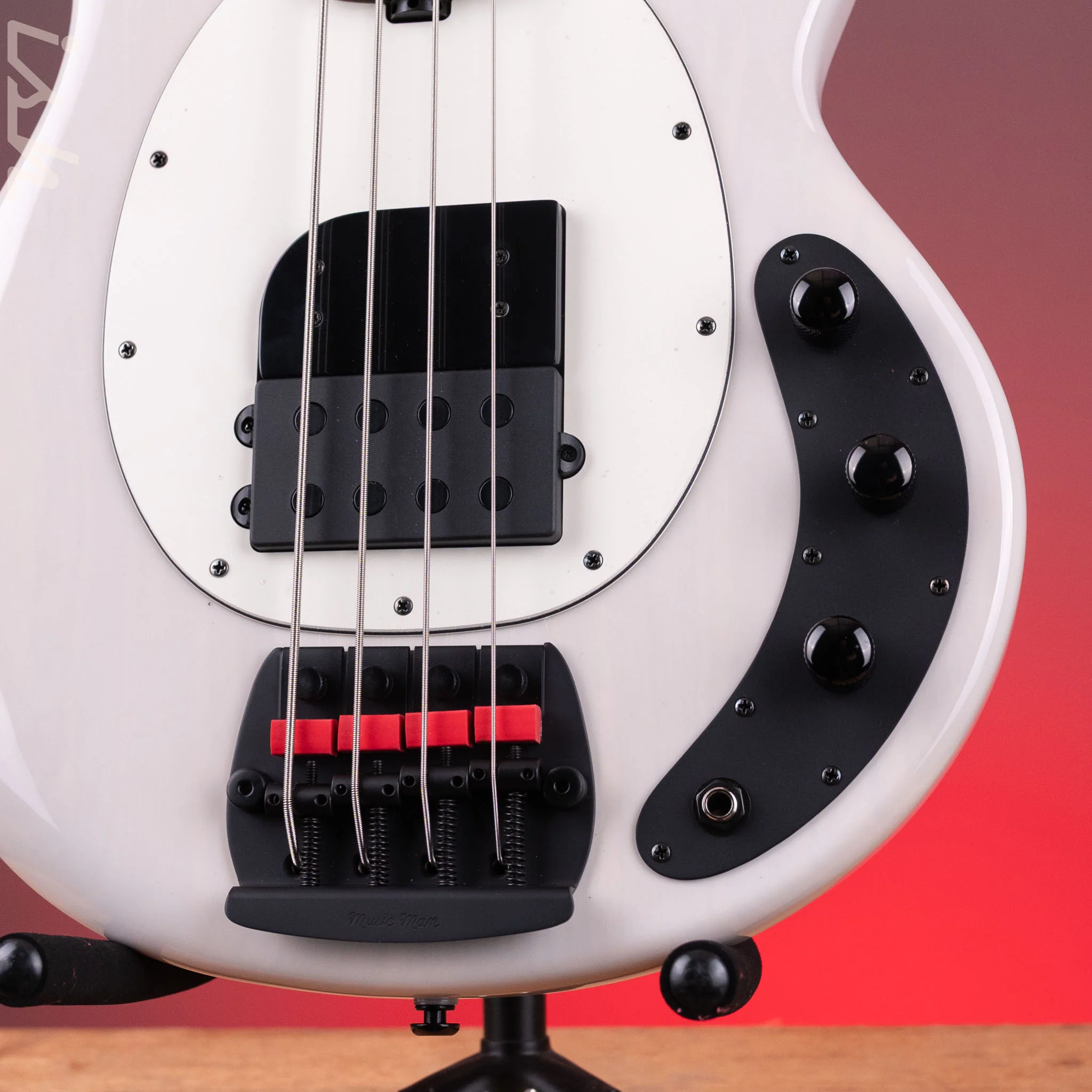 Ernie Ball Music Man Tim Commerford Artist Series StingRay Bass Fight Night White - Image 5