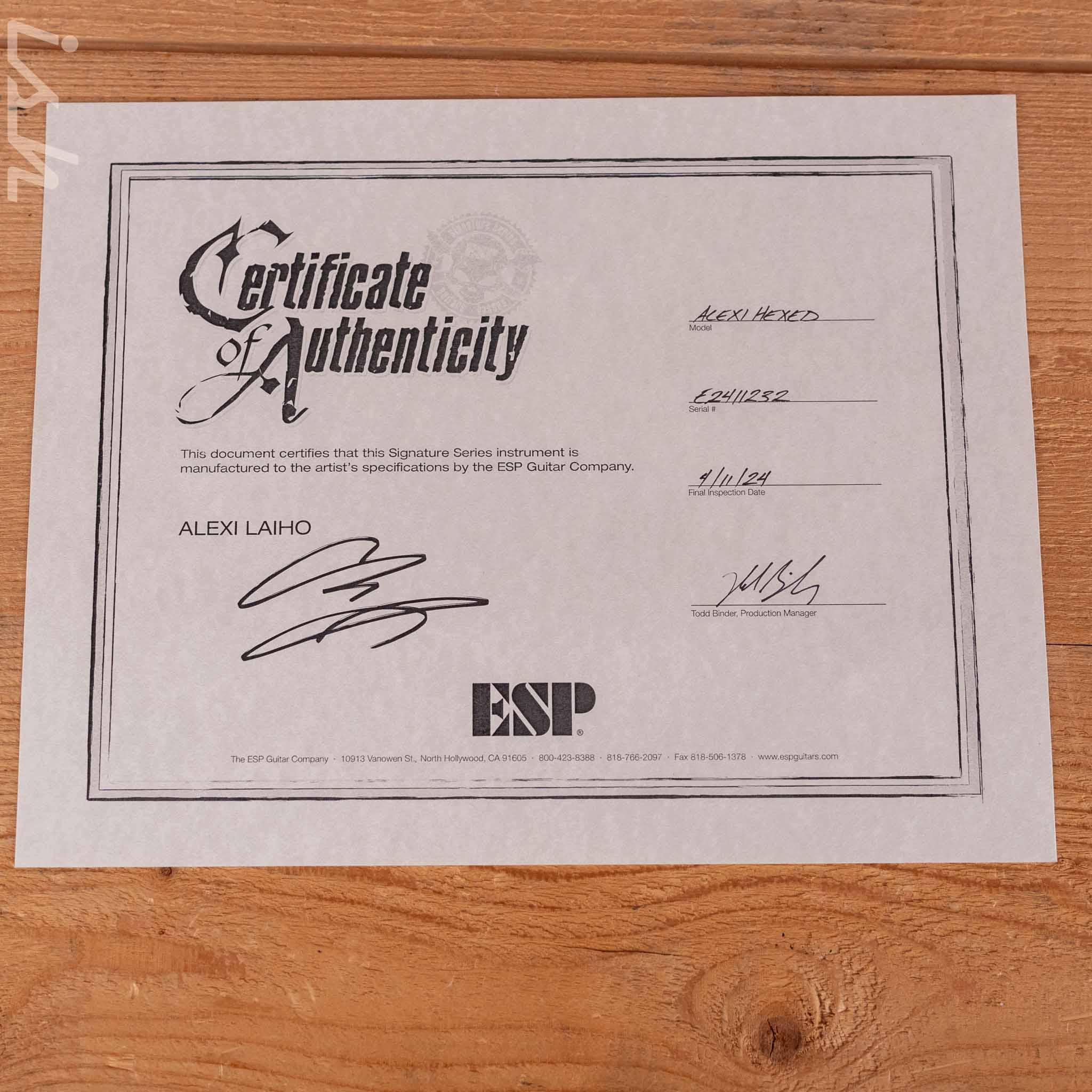 ESP Custom Shop Alexi Hexed Purple Fade Demo - Image 12