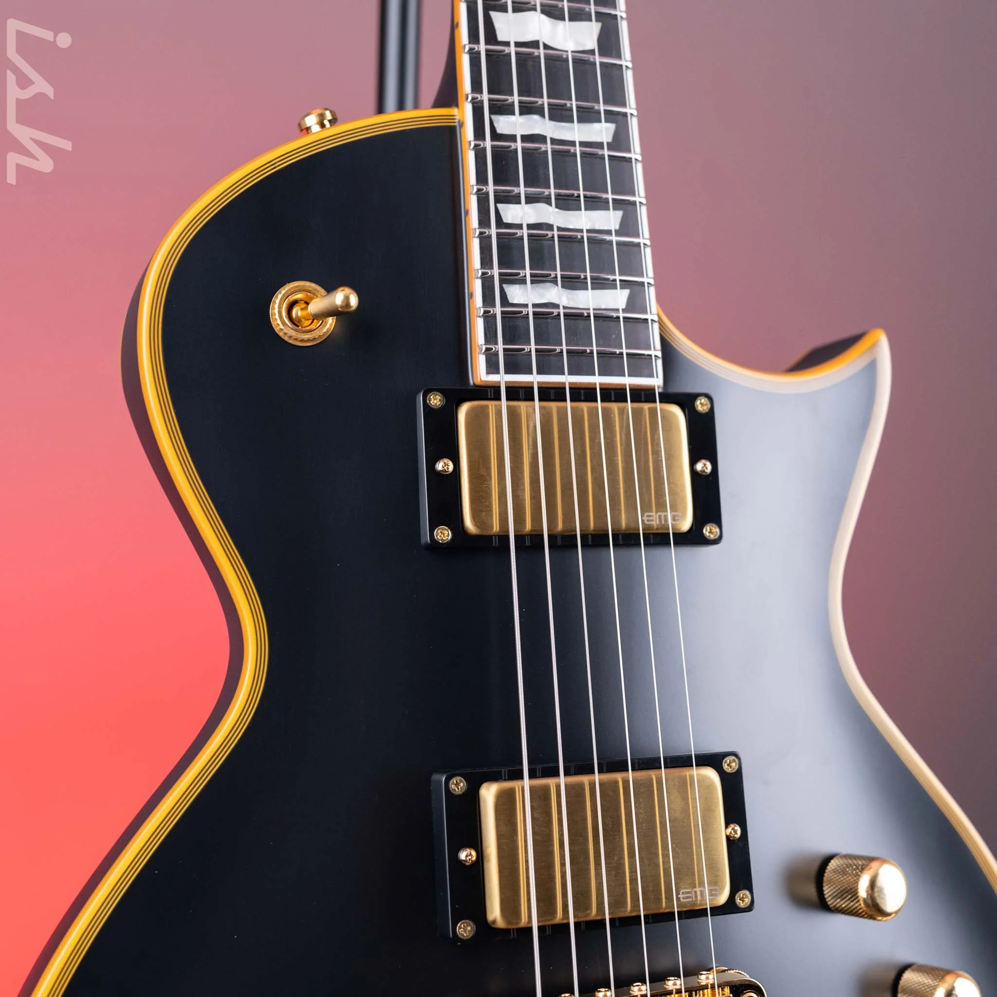 ESP E-II Eclipse DB Electric Guitar Vintage Black - Image 3