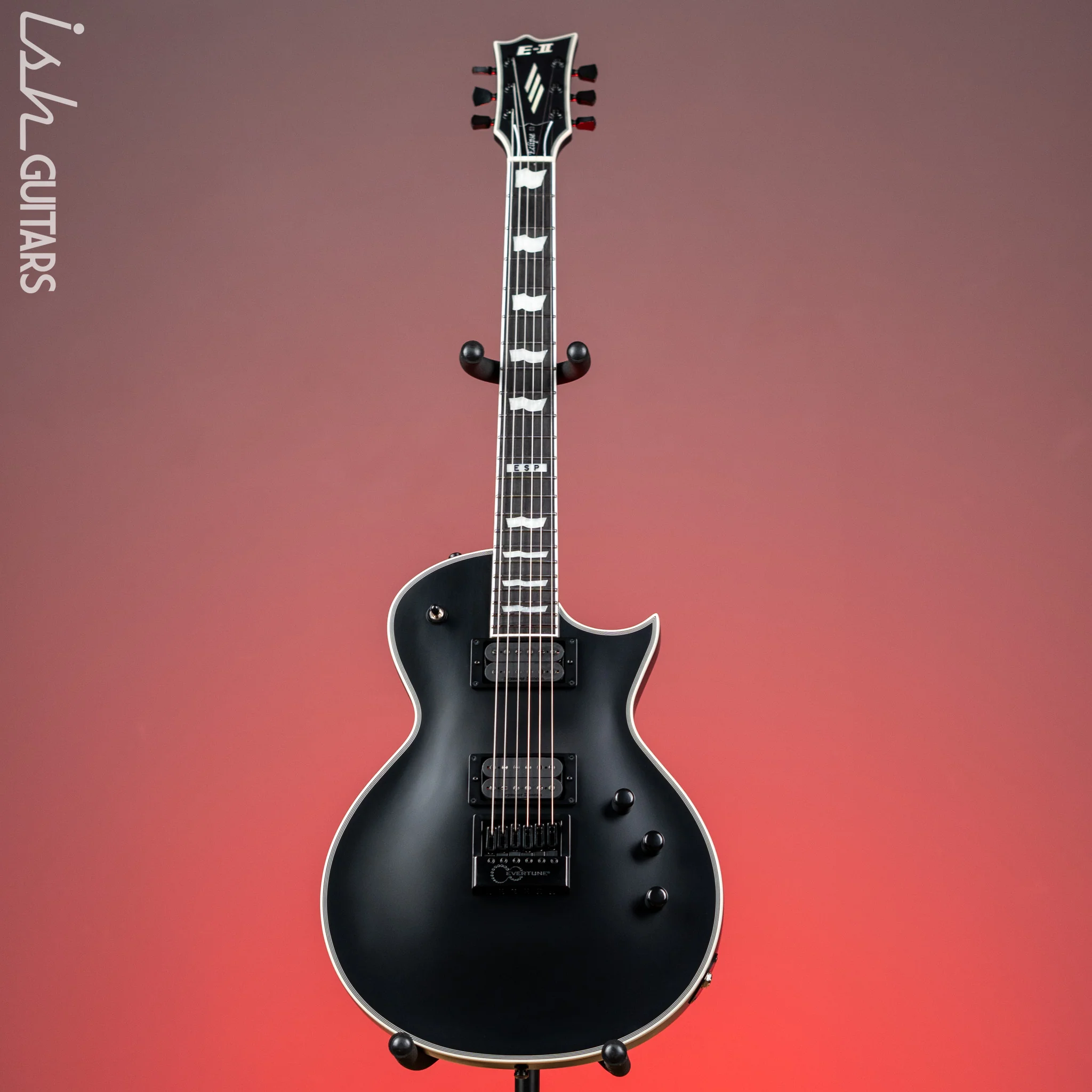 ESP E-II Eclipse EverTune Electric Guitar Black Satin Demo - Image 2