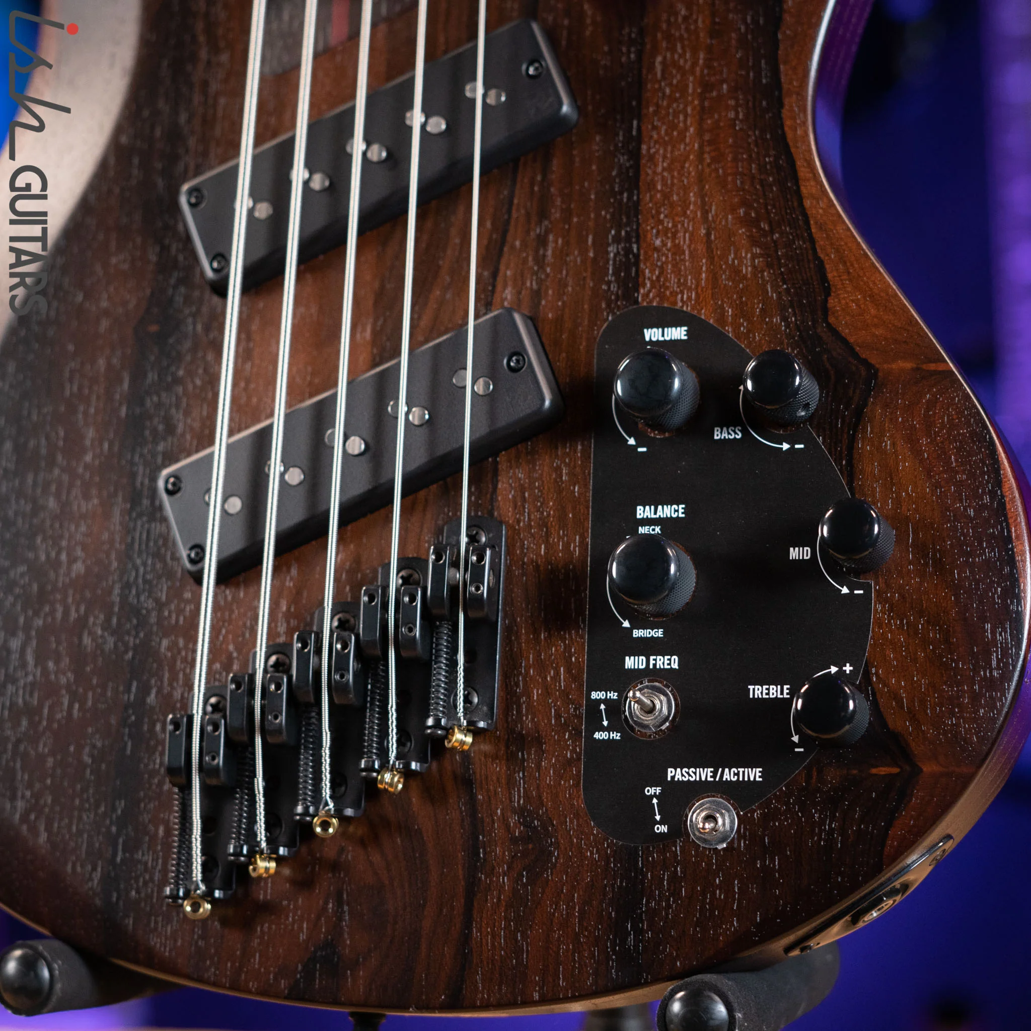 ESP LTD B1005MS Multi-Scale 5-String Bass Ziricote Top Natural Satin Demo - Image 4