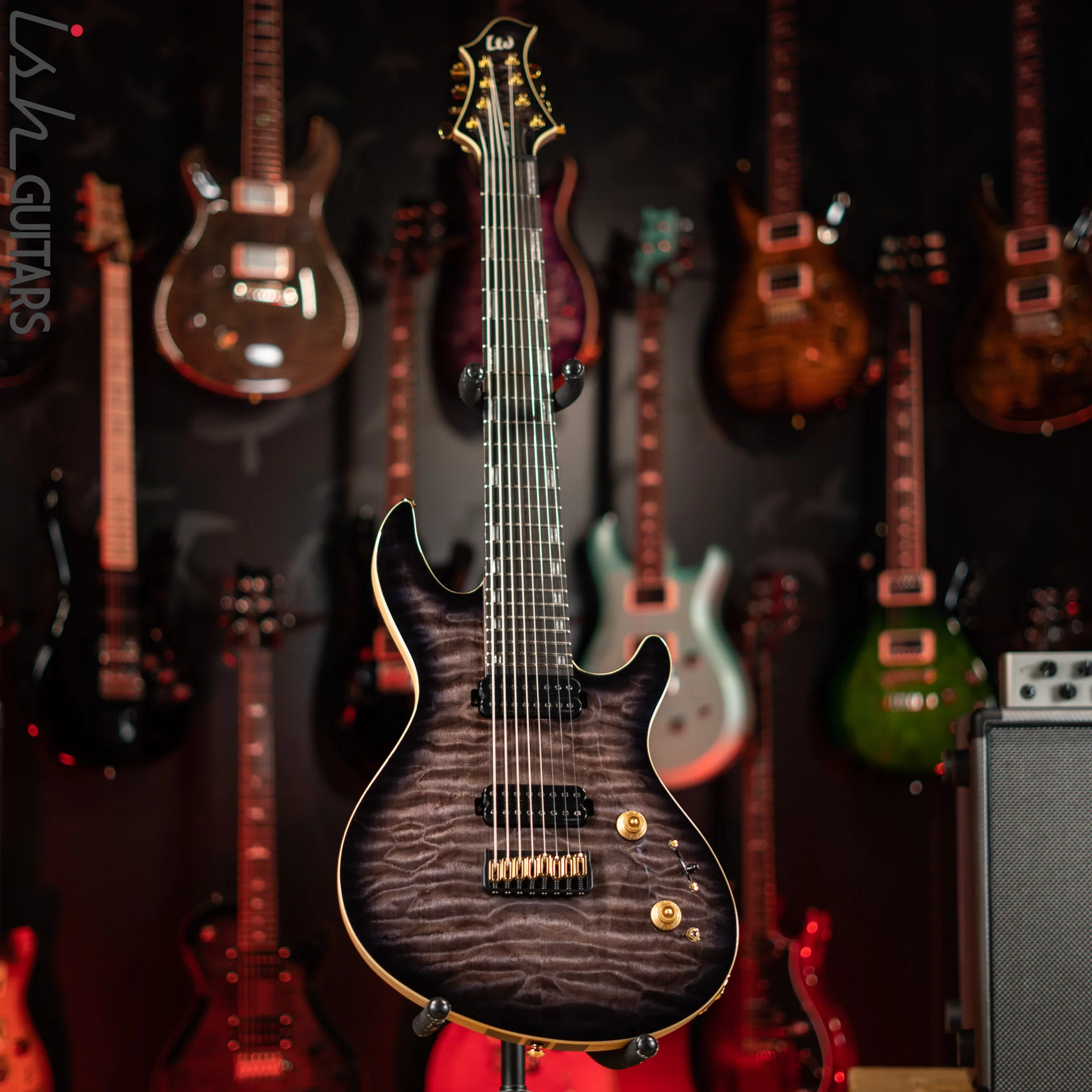 ESP LTD JR-608 Javier Reyes Signature 8-String Guitar Faded Blue Sunburst - Image 2