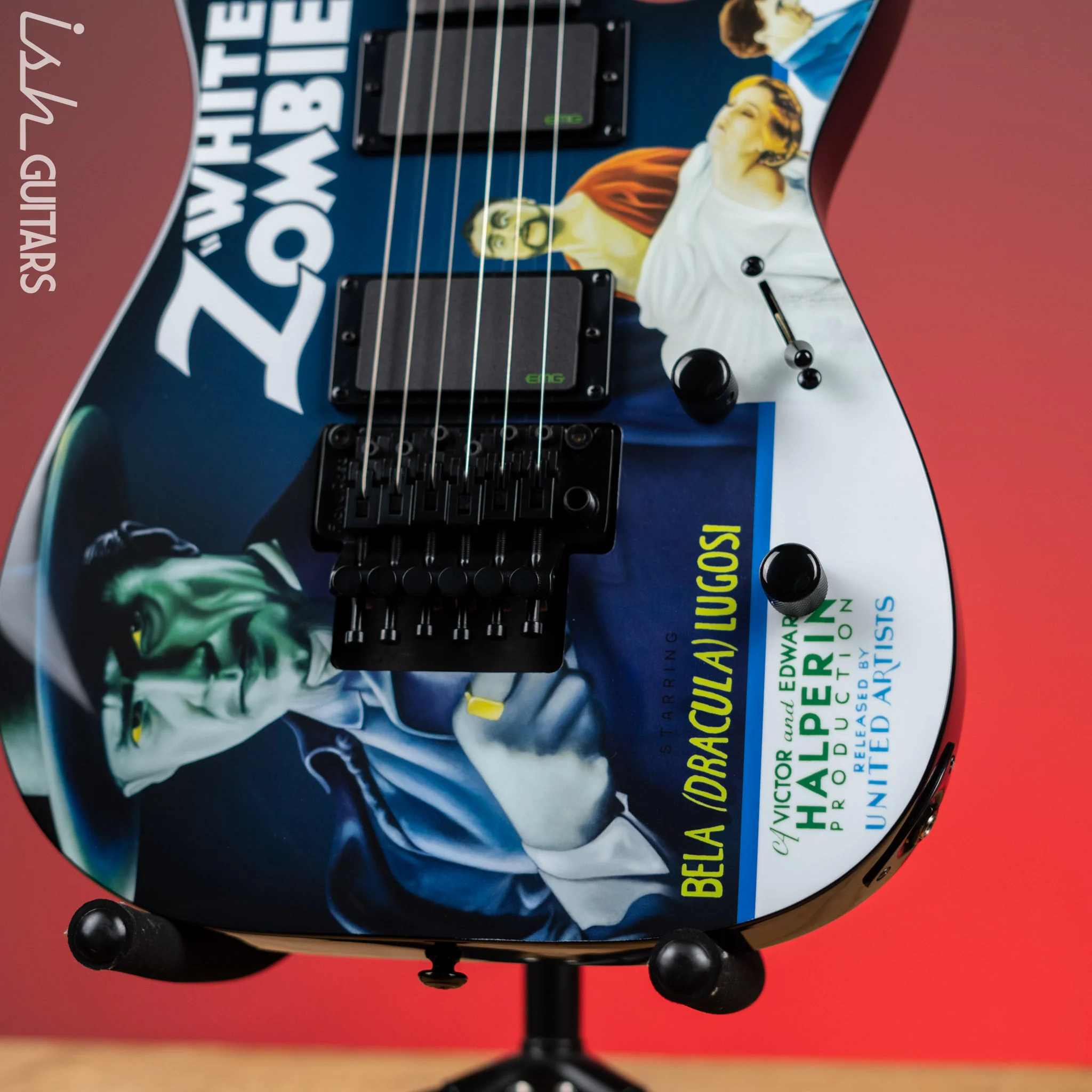 ESP LTD Kirk Hammett Signature KH-WZ White Zombie Electric Guitar - Image 4