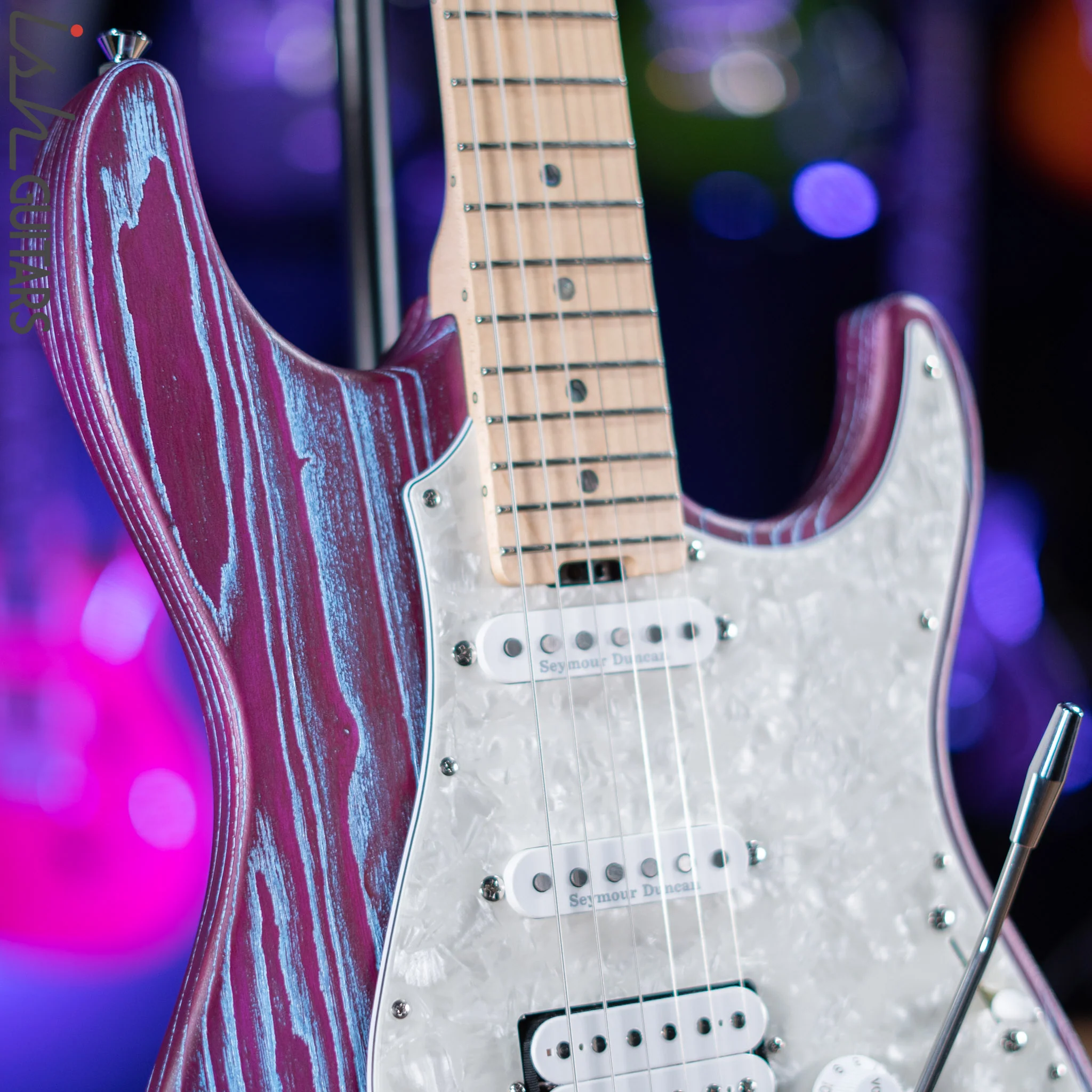ESP Original Snapper CTM Drift Wood Indigo Purple with Blue Filler - Image 3