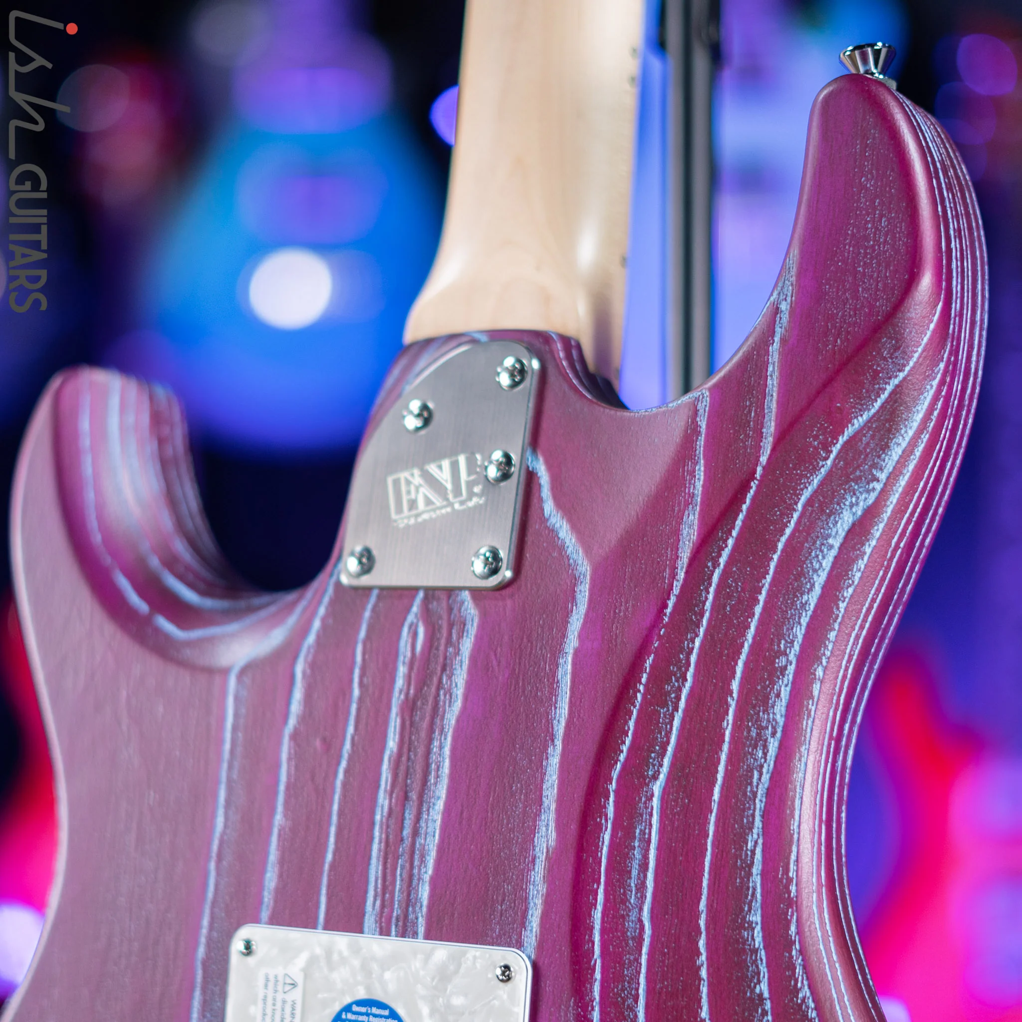 ESP Original Snapper CTM Drift Wood Indigo Purple with Blue Filler - Image 8