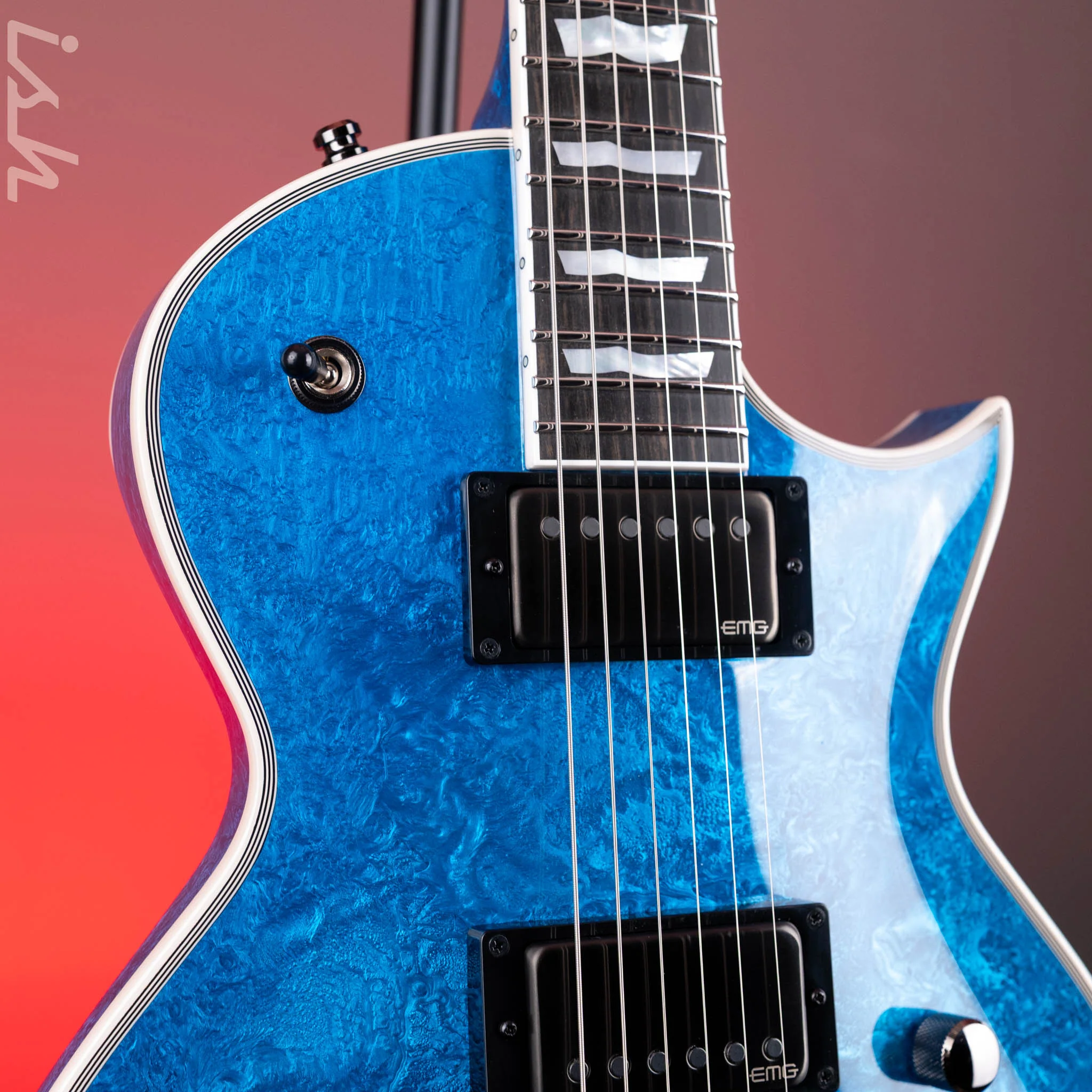 ESP Eclipse Custom Blue Liquid Metal - Image 4