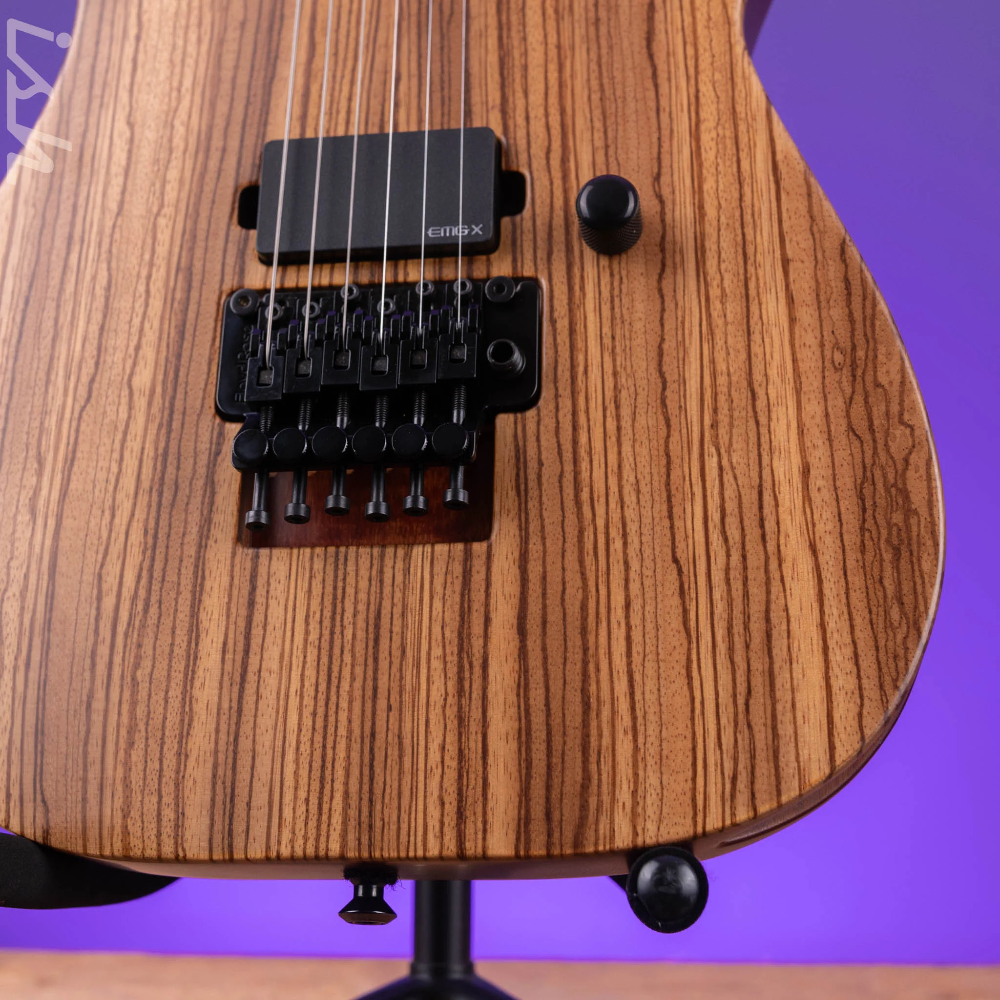 ESP USA M-I DX FR Satin Natural Zebrawood - Image 5
