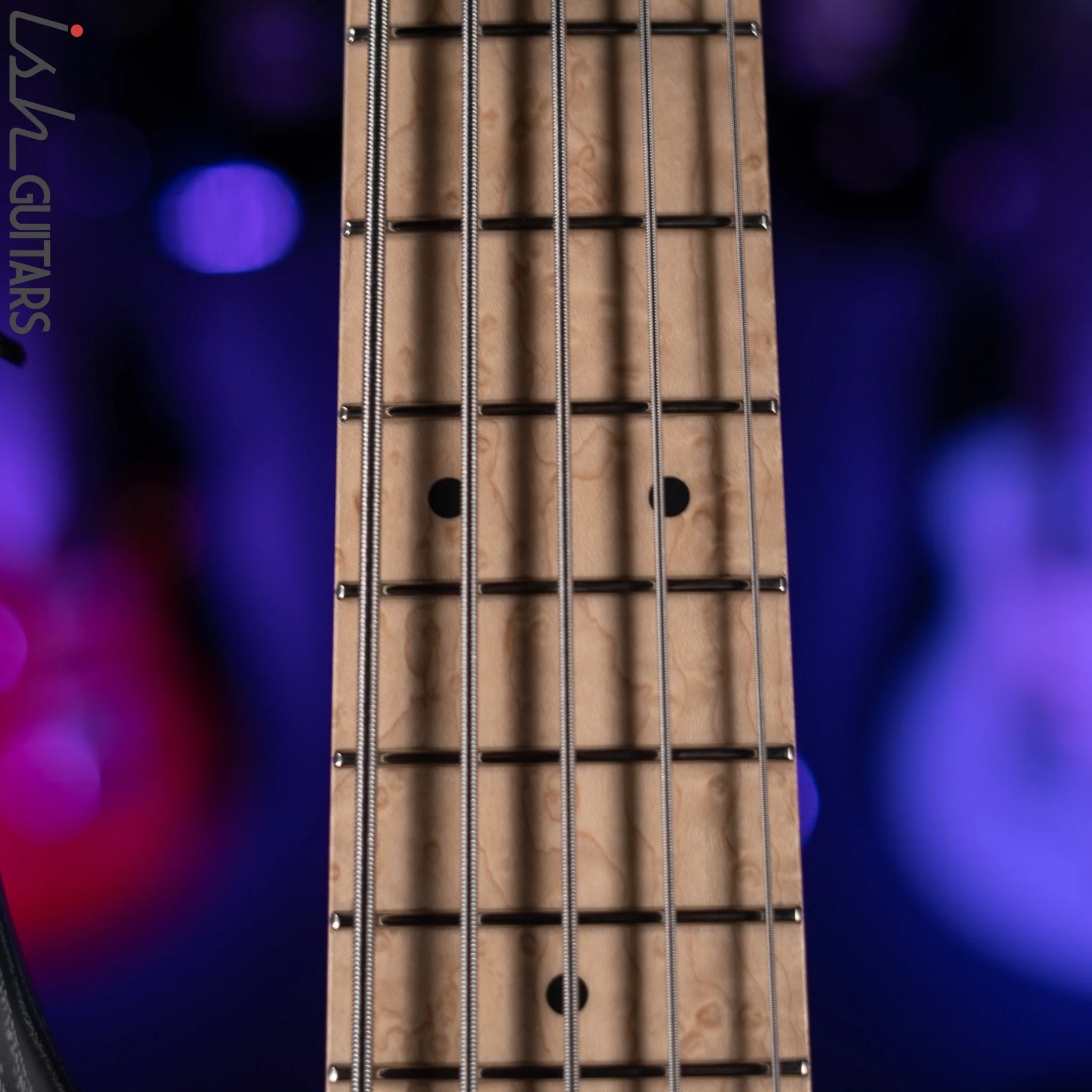 F Bass BN5 5-String Bass Black and White Ceruse - Image 5