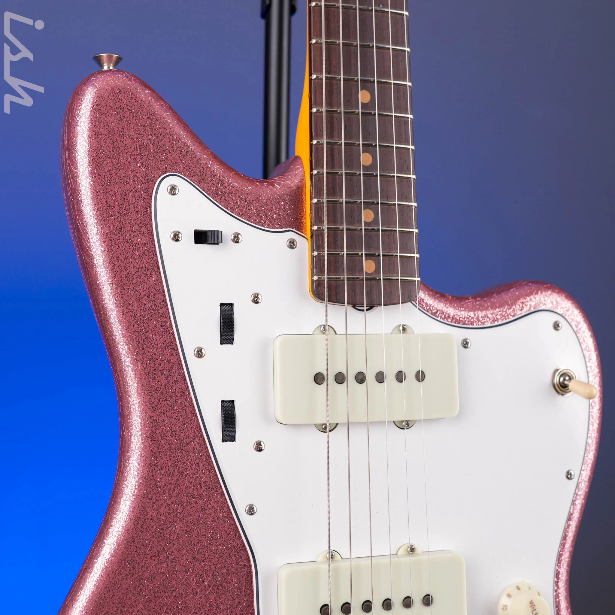 Fender Custom Shop 1963 Jazzmaster Relic Aged Champagne Sparkle - Image 4