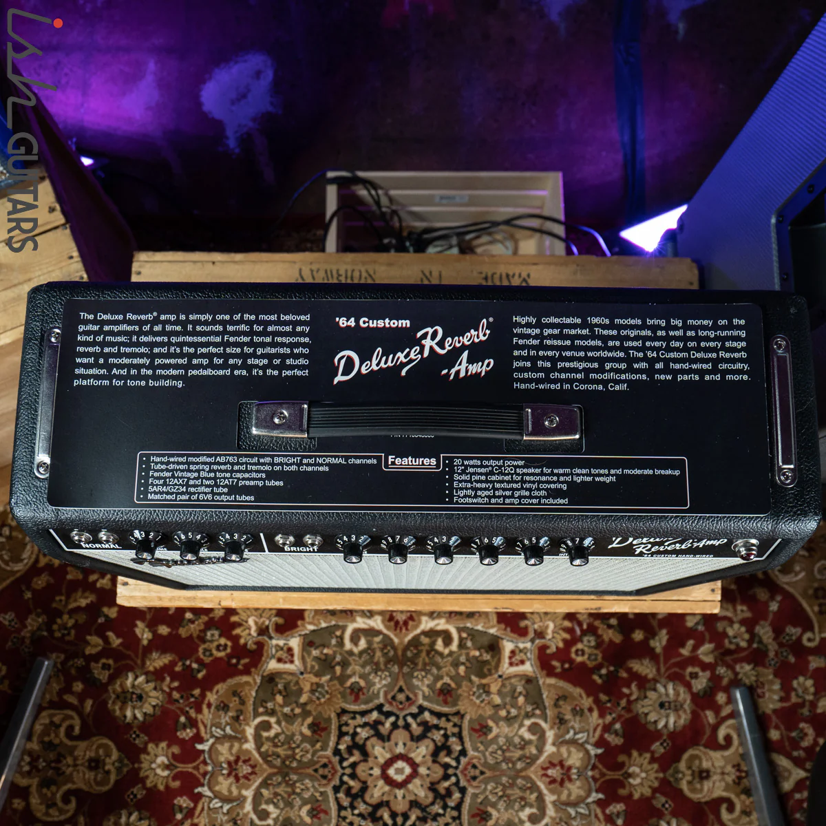 Fender Deluxe Reverb ‘64 Custom Hand- Wired Guitar Combo Amp - Image 4
