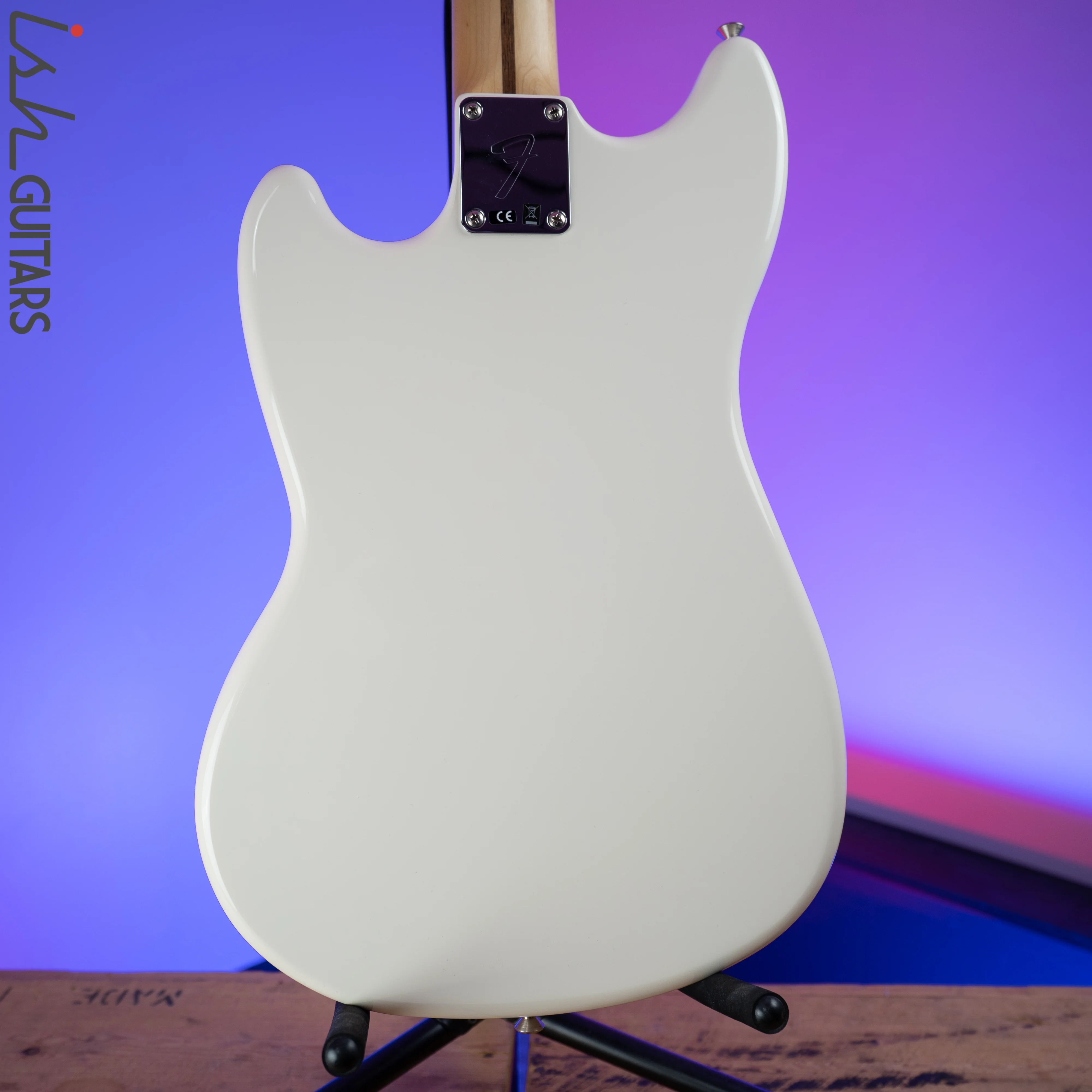 Fender Mustang 4 String PJ Bass Olympic White - Image 7