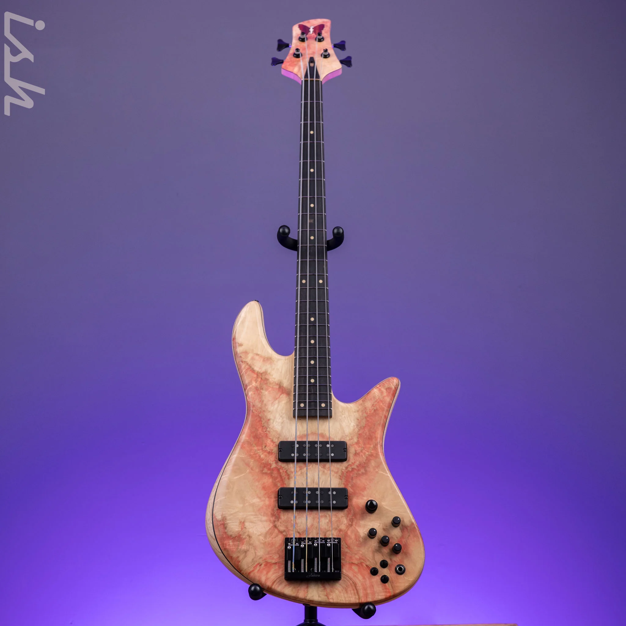 Fodera 40th Anniversary Emperor Deluxe 4-String Bass Natural Japanese Maple - Image 2