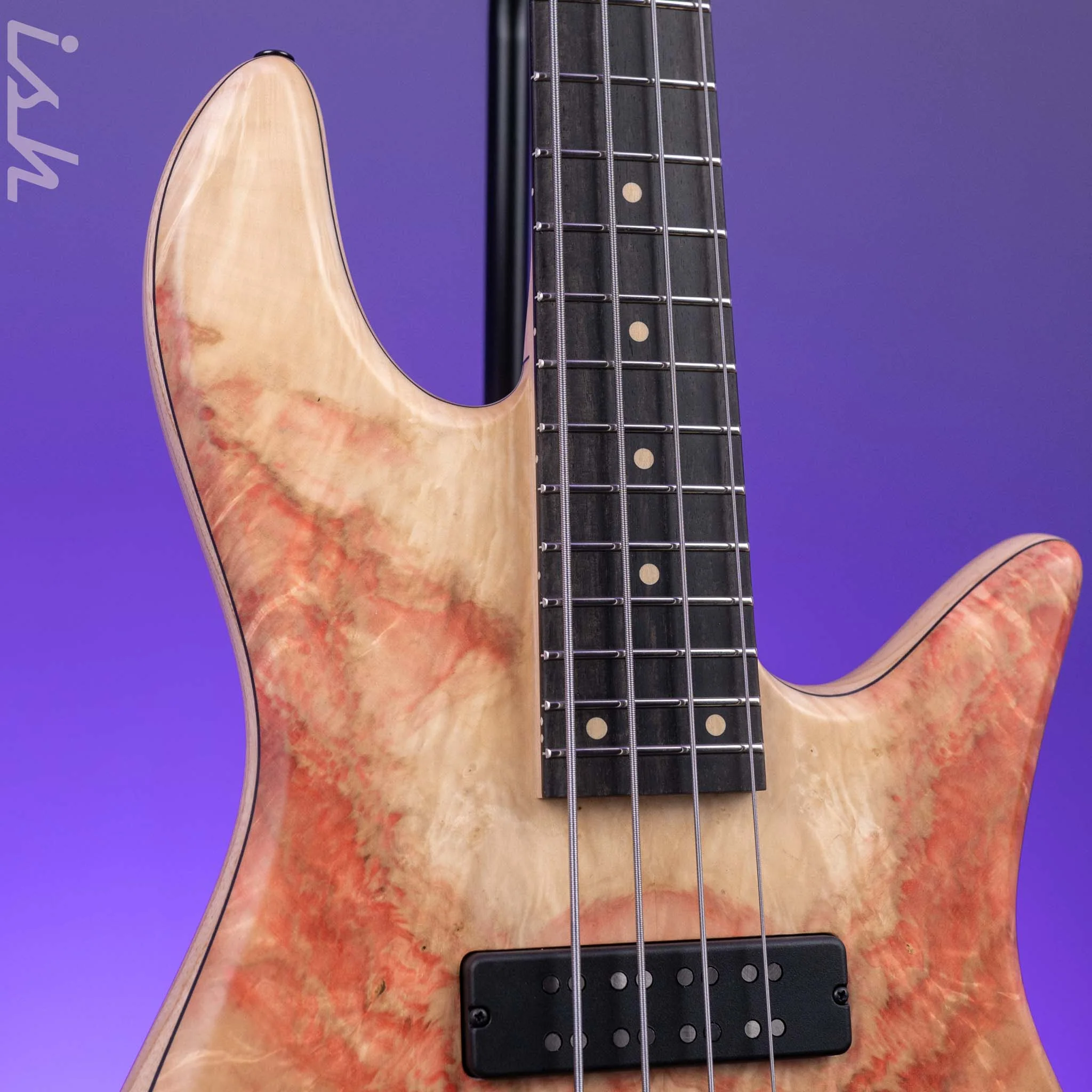 Fodera 40th Anniversary Emperor Deluxe 4-String Bass Natural Japanese Maple - Image 3