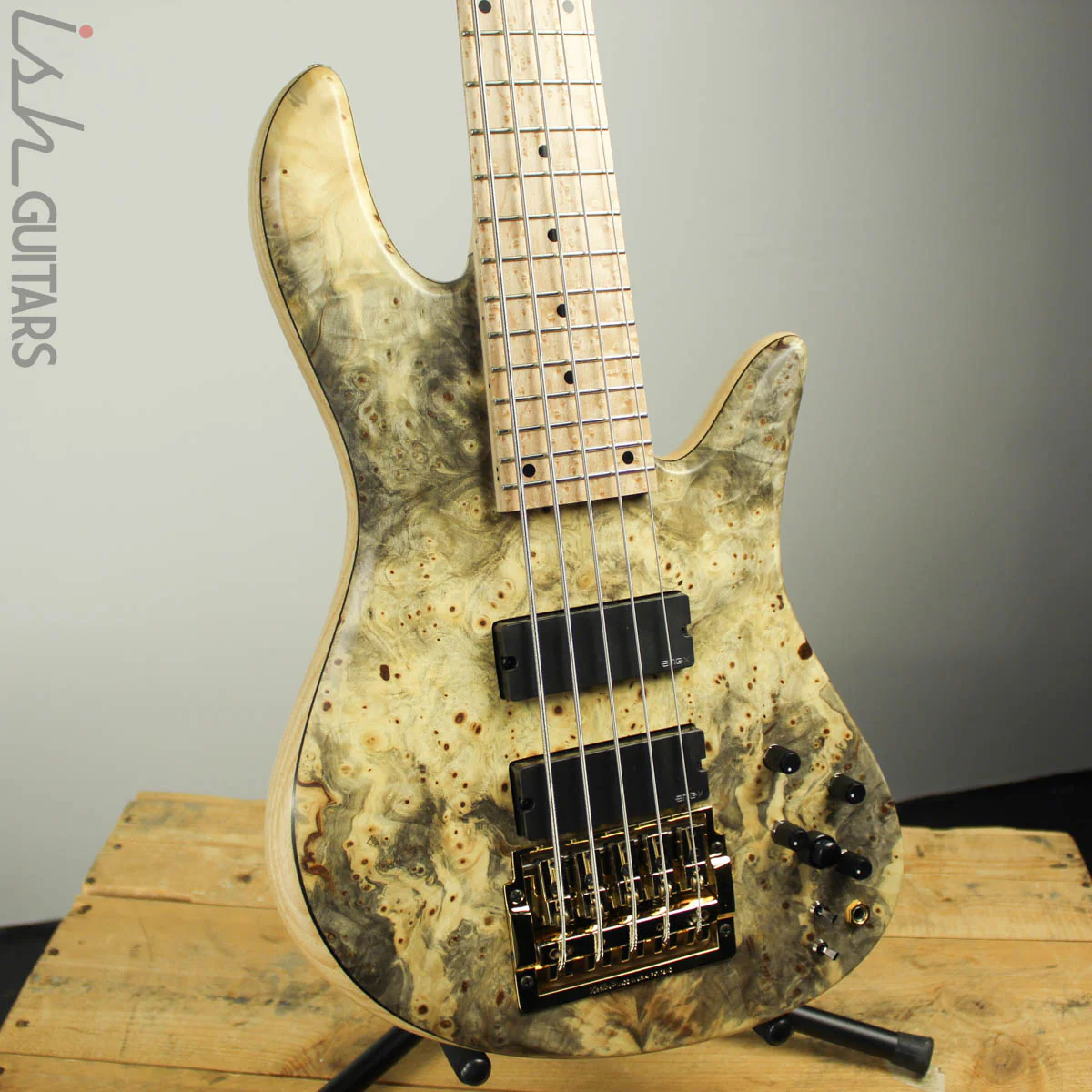 2016 Fodera Emperor Deluxe 5-String Buckeye Burl RARE Bass Tremolo