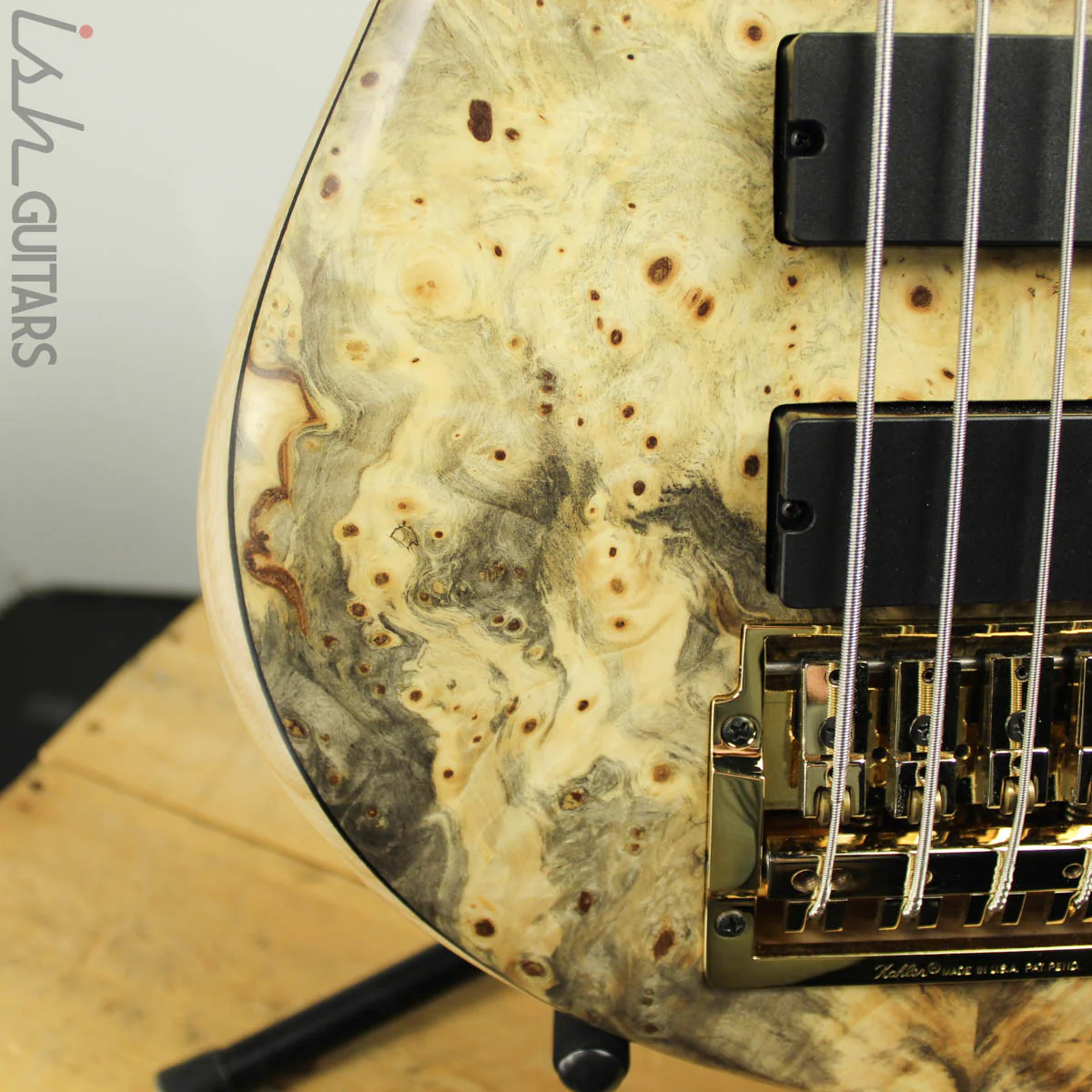 2016 Fodera Emperor Deluxe 5-String Buckeye Burl RARE Bass Tremolo - Image 8