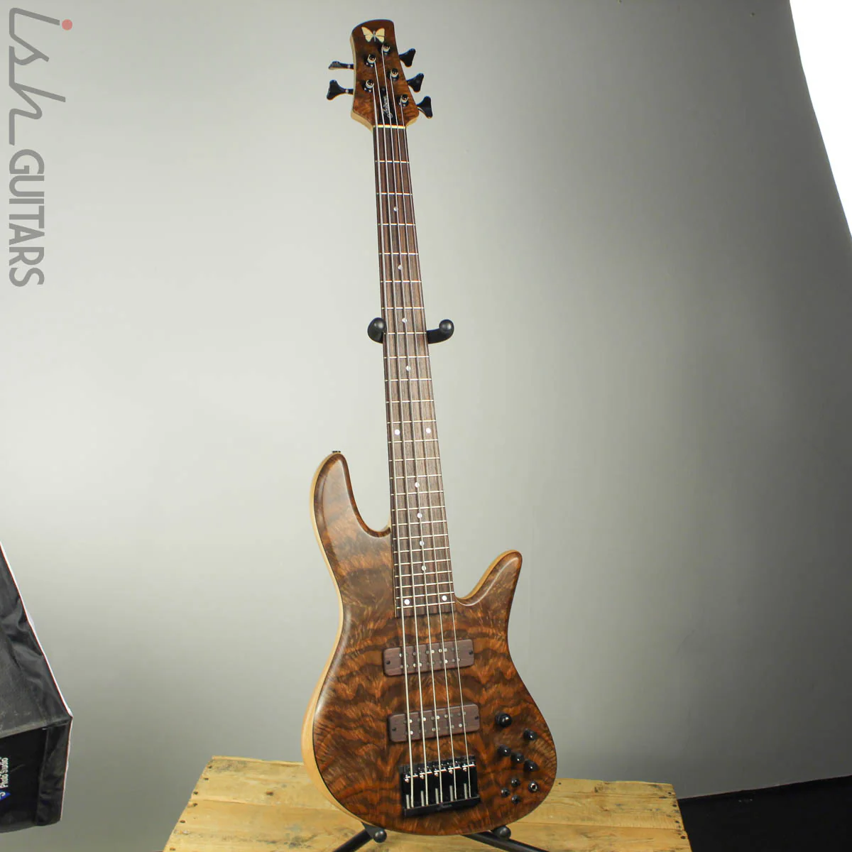 Fodera Emporer Bolt-on NAMM 2019 Bass Walnut Feather Crotch Top - Image 2