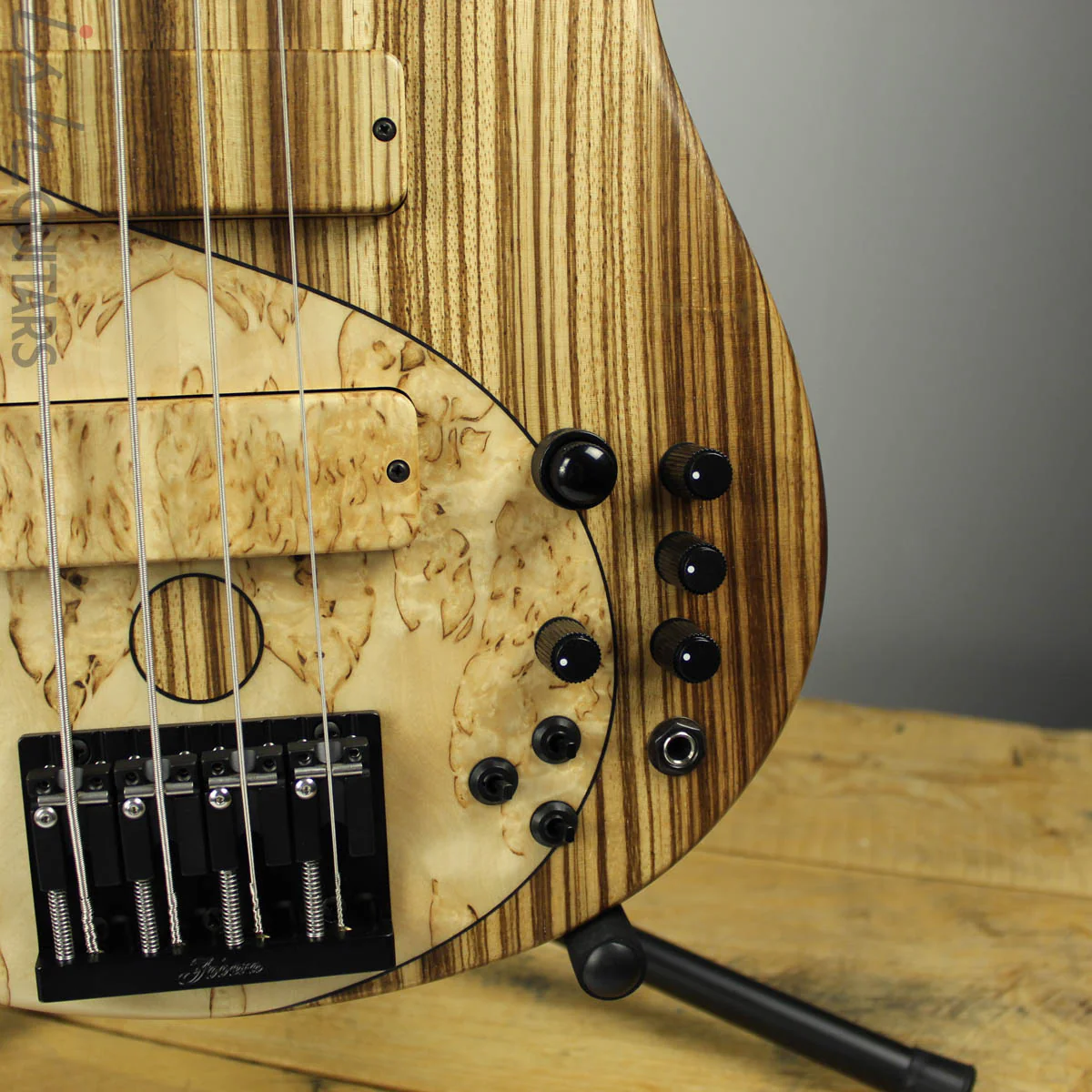 Fodera Yin Yang Deluxe Monarch NAMM 2019 Bass Masur Birch Zebrawood Top - Image 3