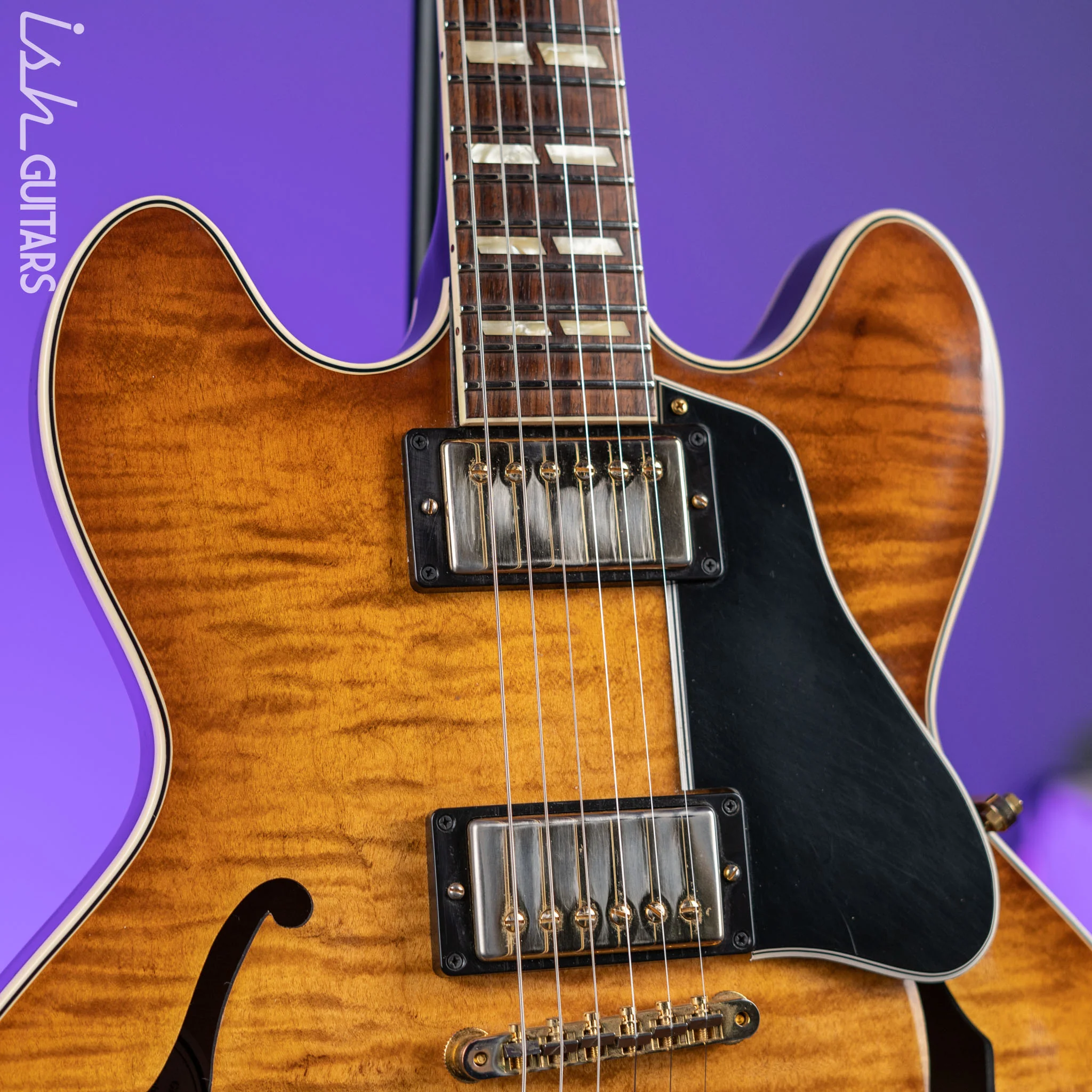 Gibson Memphis 1964 Reissue ES-345 Semi Hollow Electric Guitar Faded Light Burst - Image 3