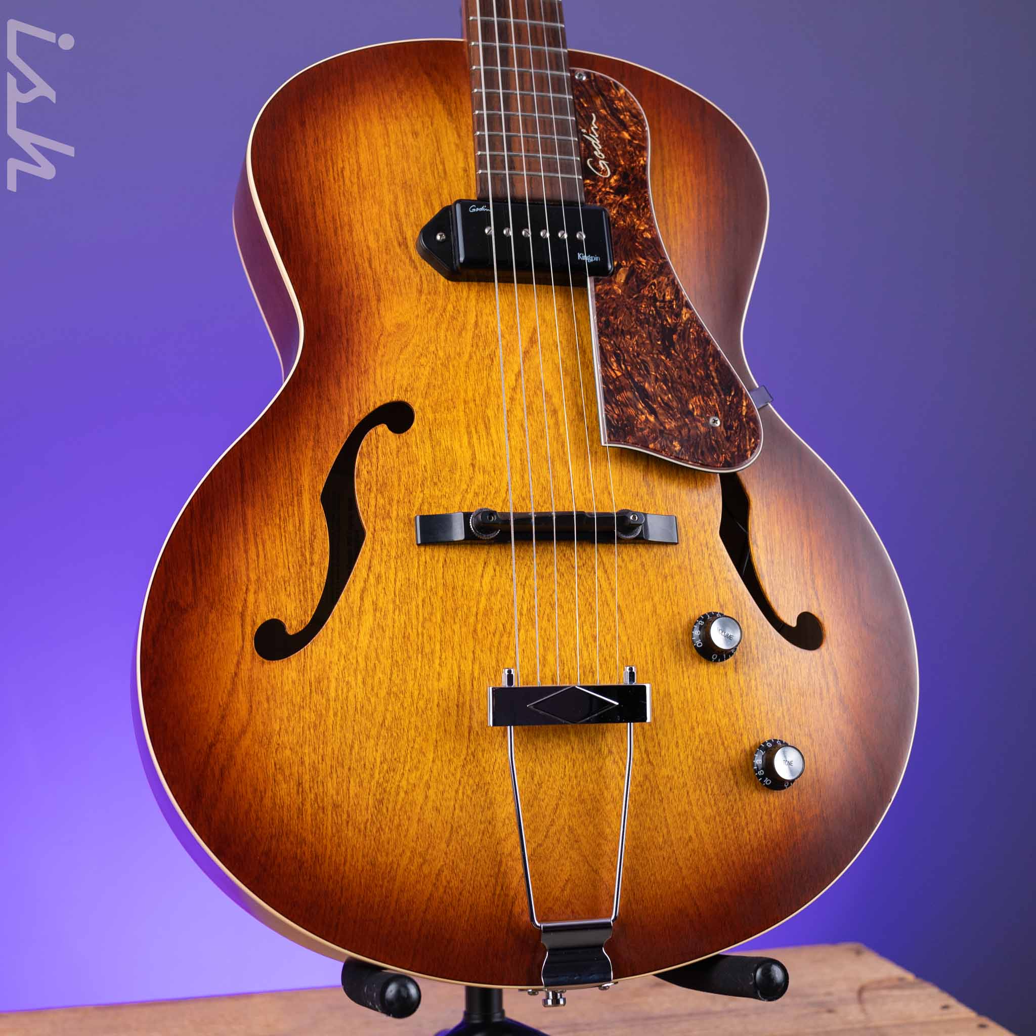 Godin 5th Avenue Kingpin P90 Cognac Burst