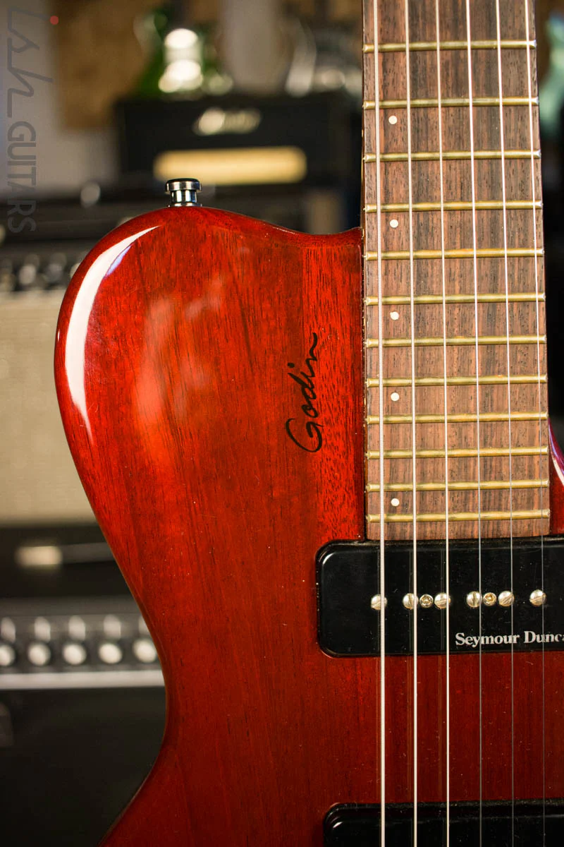 Godin LG HMB Electric Guitar Trans Red - Image 3
