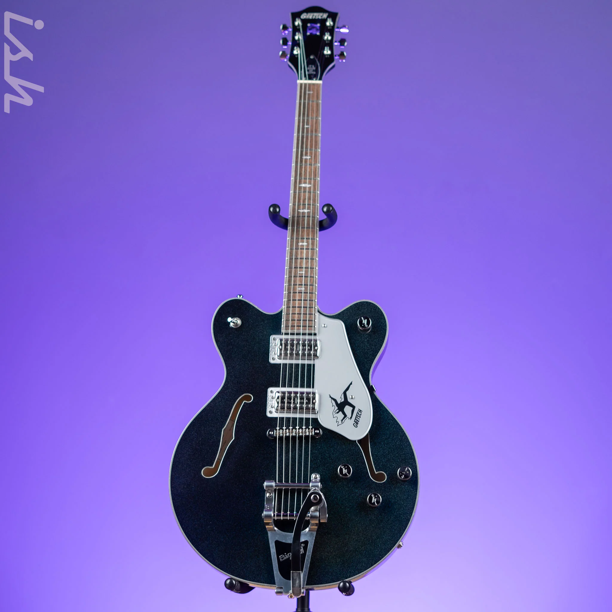 Gretsch Electromatic John Gourley Broadkaster Center Block Iridescent Black Demo - Image 2