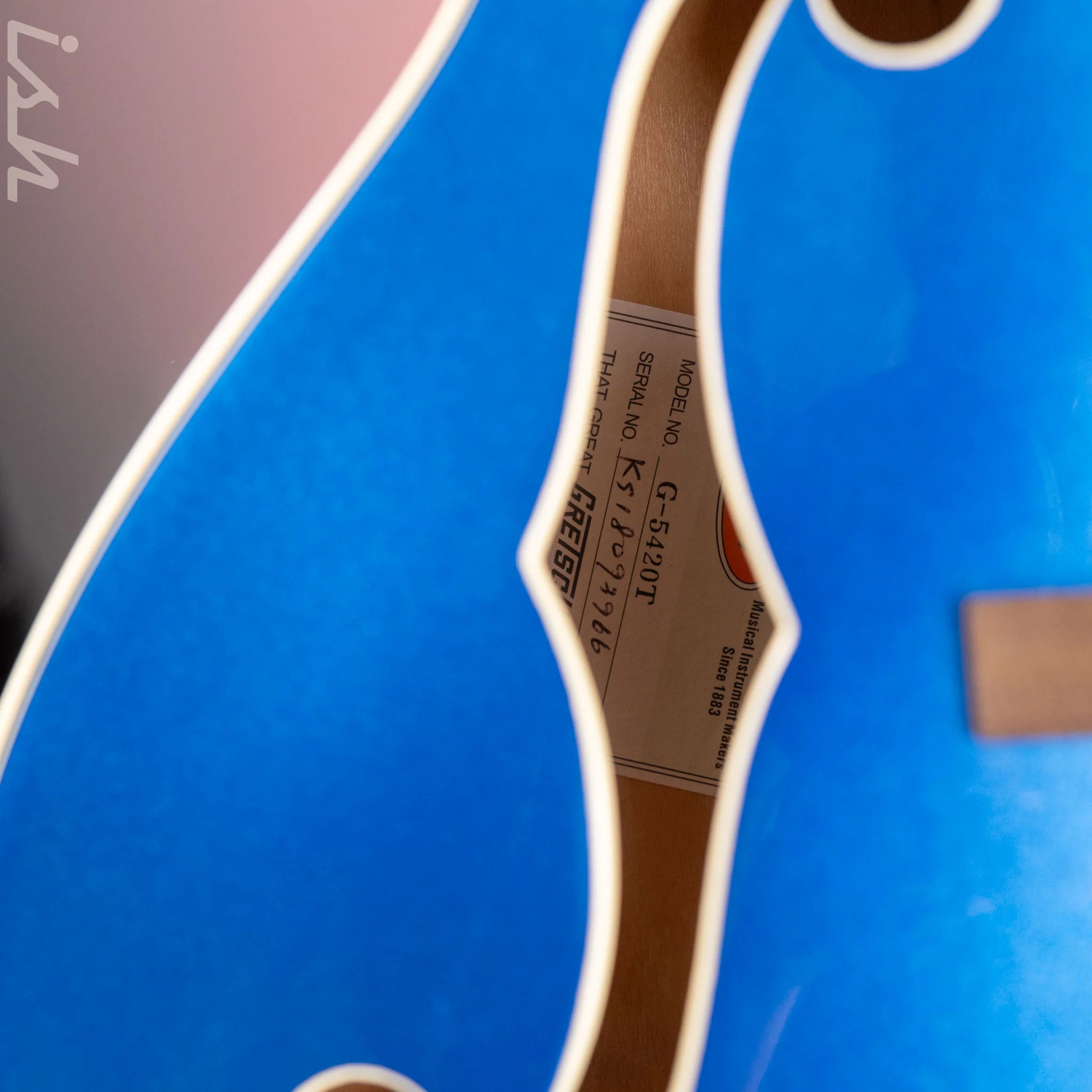 2018 Gretsch G5420T Electromatic Hollowbody Single-Cut Electric Guitar w/ Bigsby Fairline Blue - Image 8