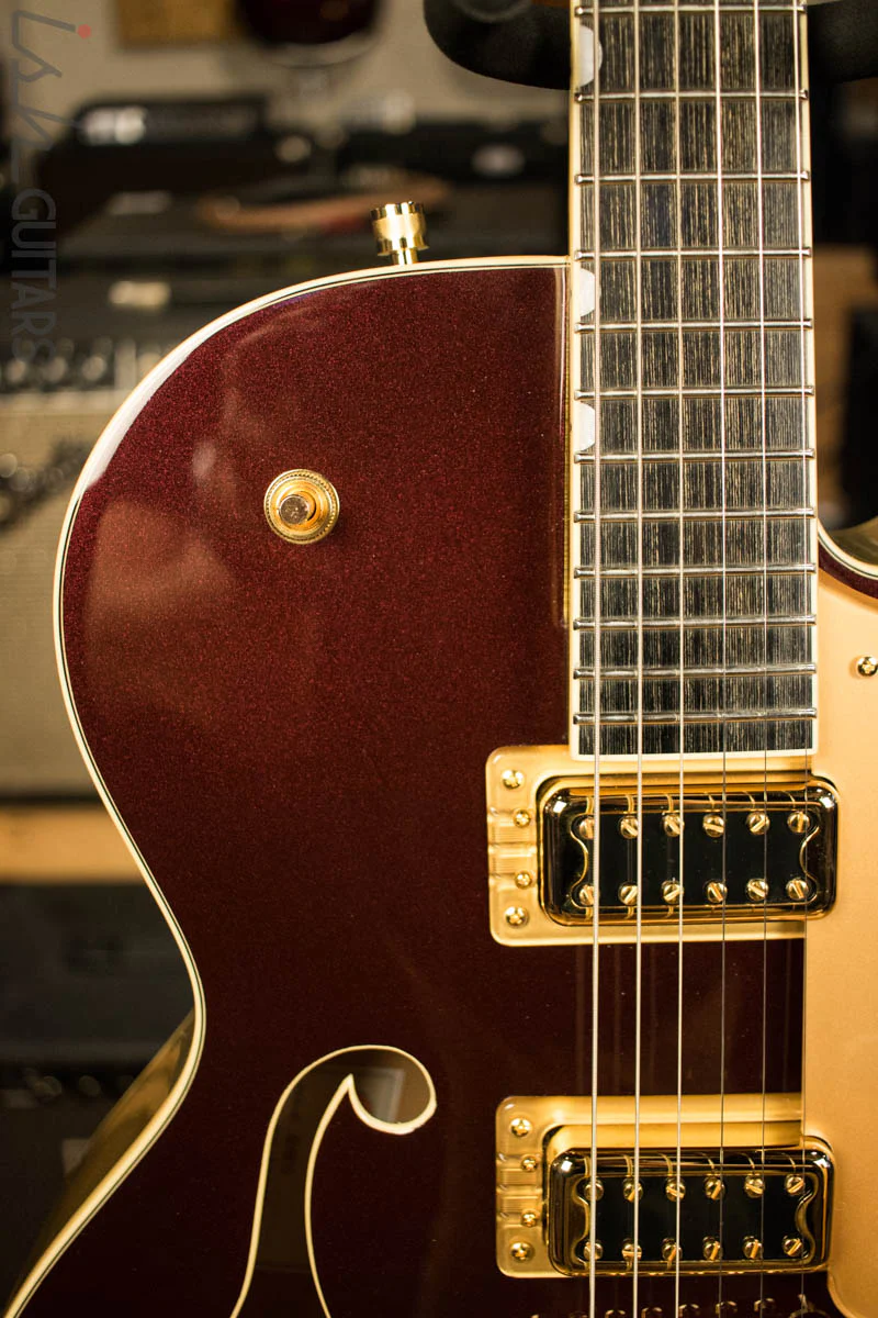 Gretsch G5420TG Electromatic 135th Anniversary LTD - Two Tone Dark Cherry Metallic on Casino Gold - Image 3