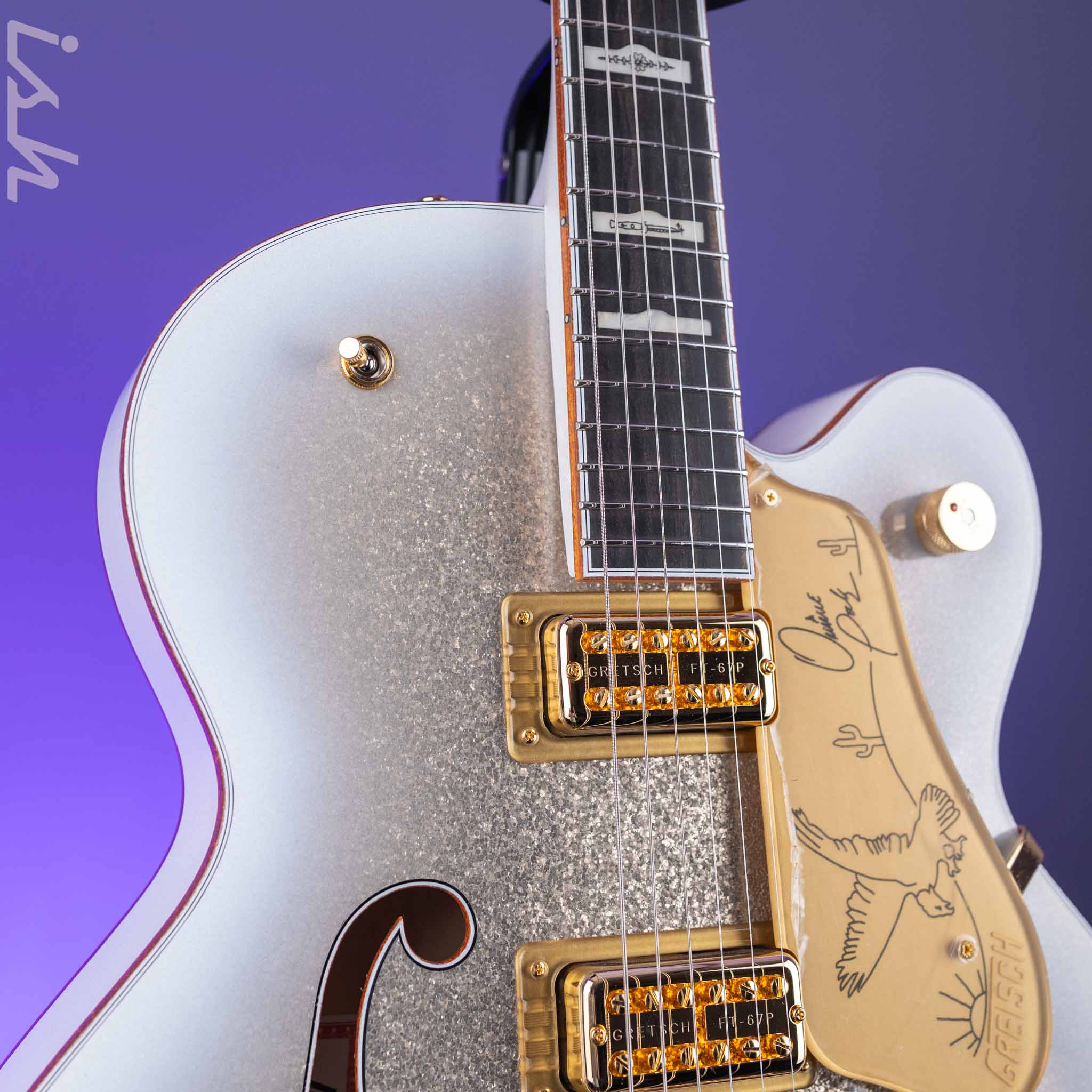 Gretsch G6136TG Limited Edition Orville Peck Falcon Oro Sparkle Demo - Image 3