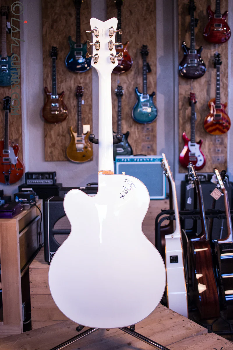 Gretsch G6139-CB White Falcon Center Block Signed by Brian Setzer and Johnny “Spazz” Hatton - Image 7