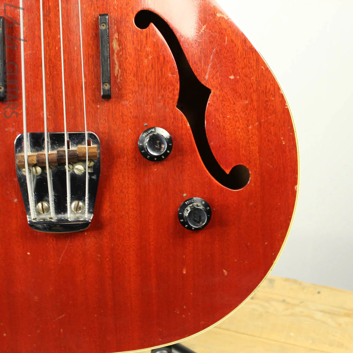 1966 Guild Starfire Hollowbody Bass Cherry with OHSC - Image 5