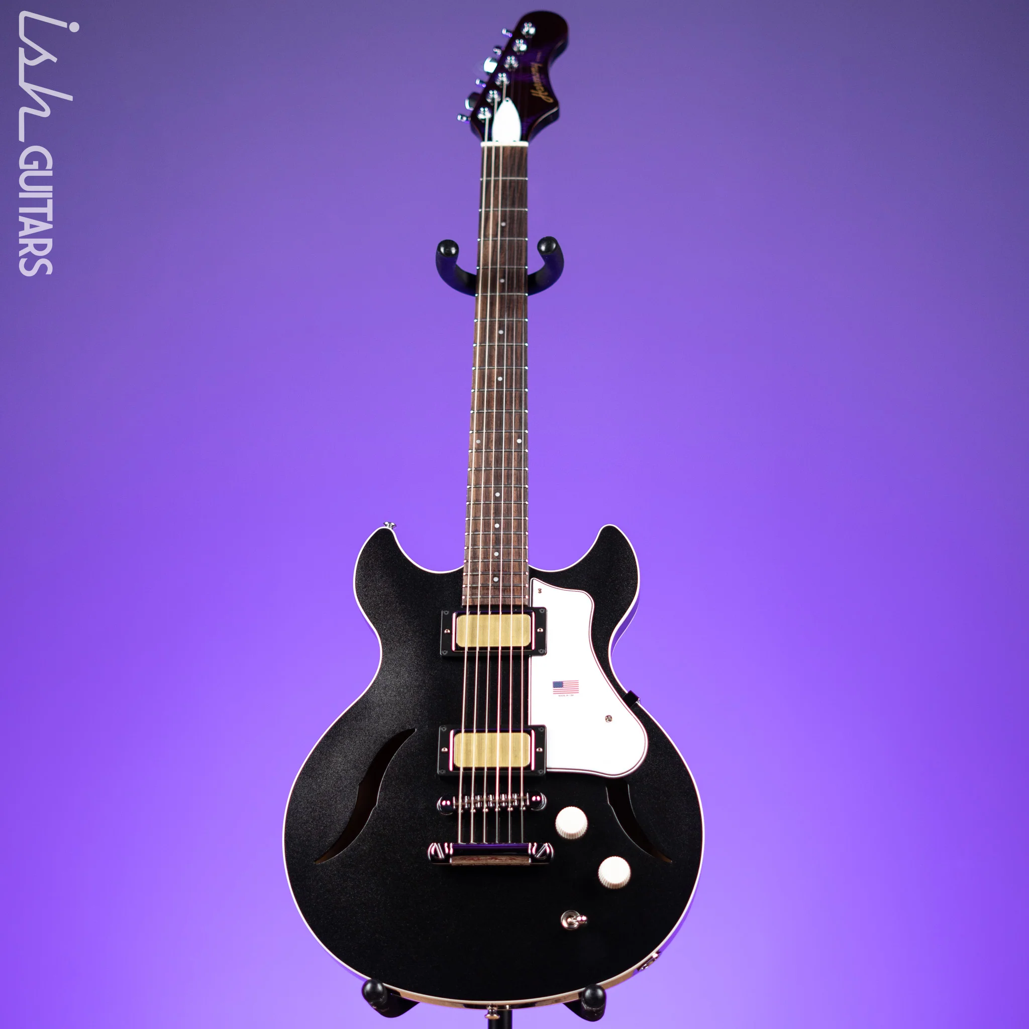 Harmony Standard Comet Electric Guitar Space Black - Image 2