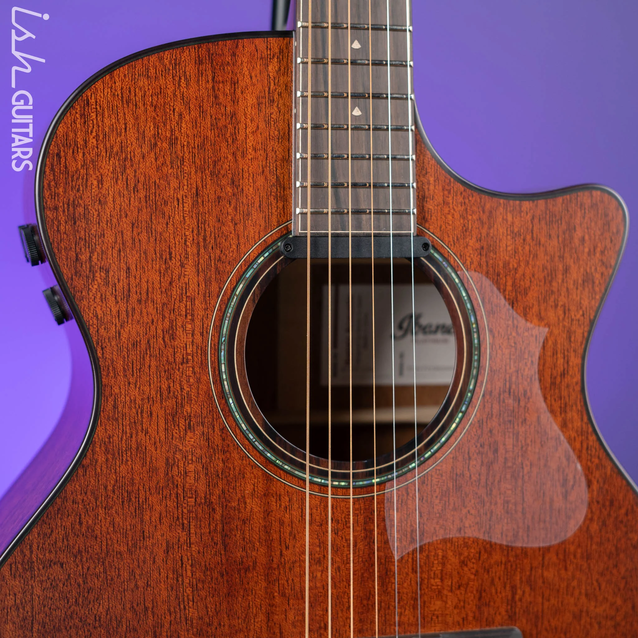 Ibanez AE440 Platinum Collection Acoustic-Electric Guitar Natural Low Gloss Demo - Image 3