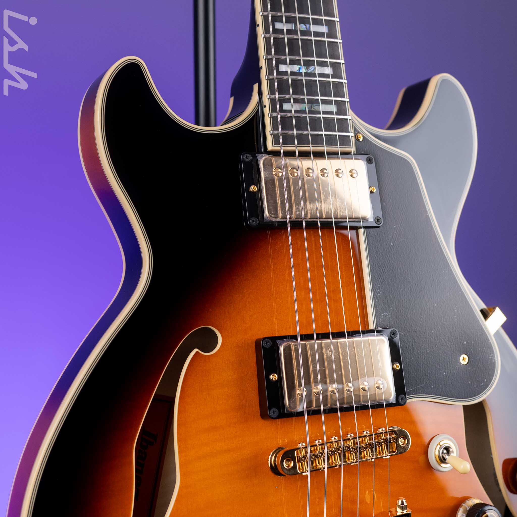 Ibanez AM2000H Hollowbody Electric Guitar Brown Sunburst - Image 4