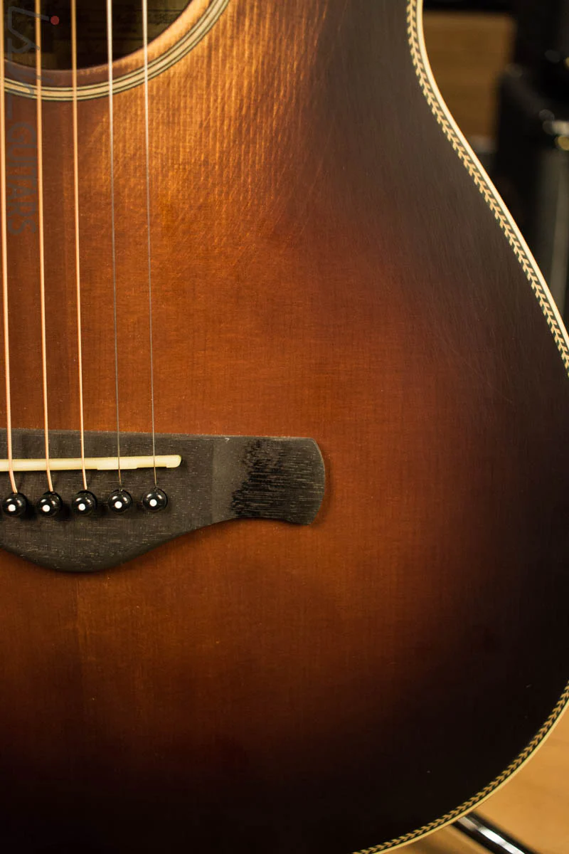 Ibanez AVN11 Artwood Vintage Thermo Aged Acoustic Guitar Antique Brown Sunburst - Image 4