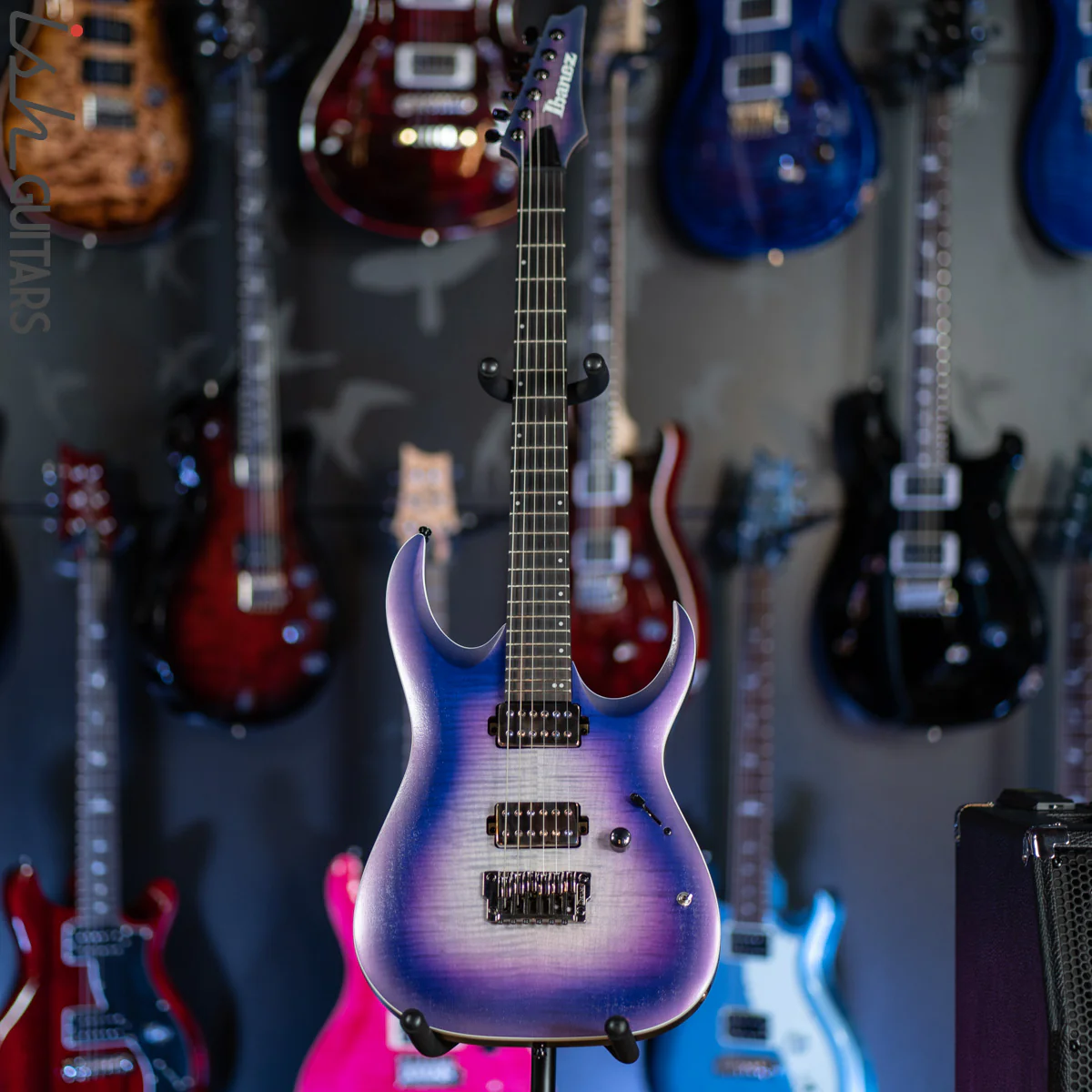 Ibanez Axion Label RGA61AL Indigo Aurora Burst Flat - Image 2