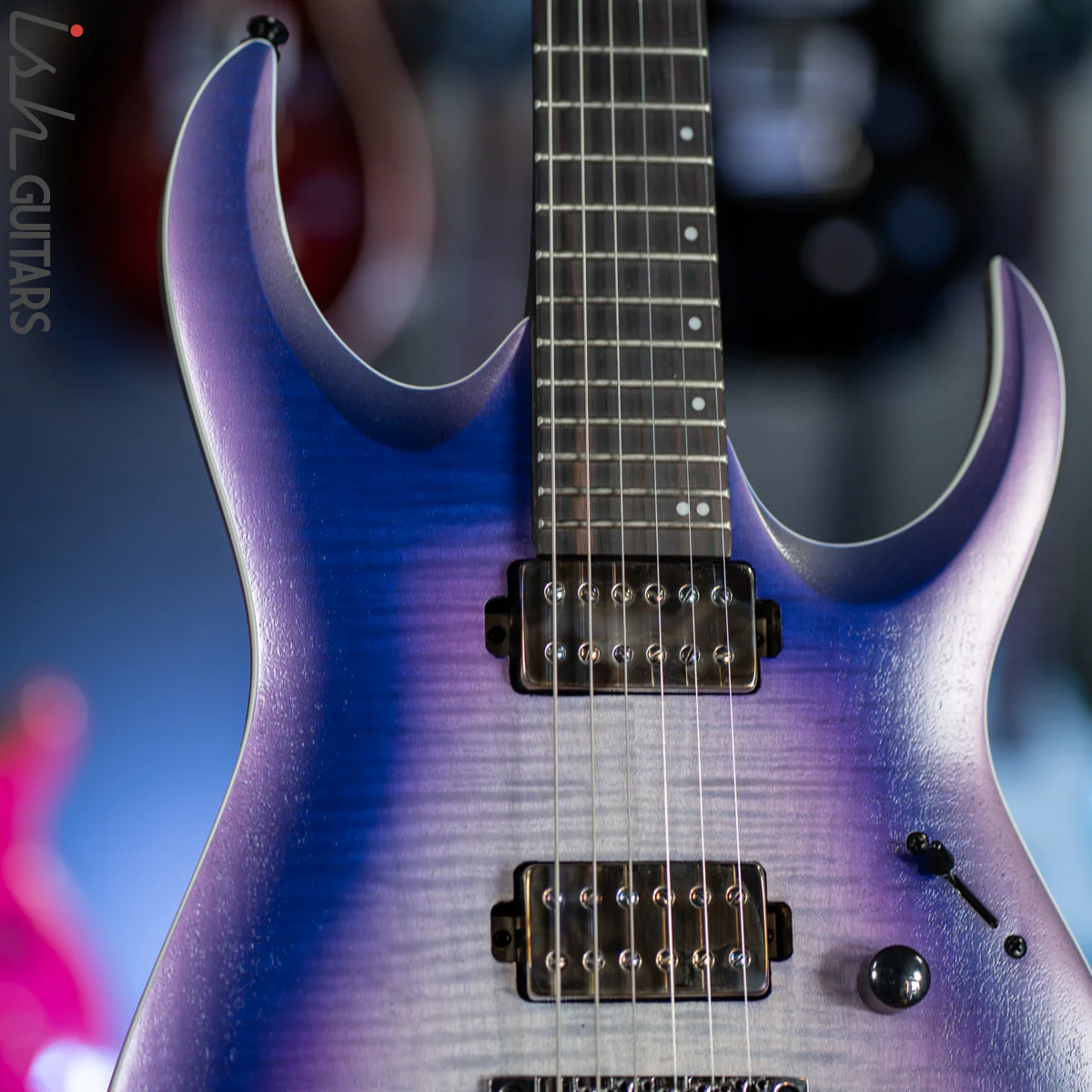 Ibanez Axion Label RGA61AL Indigo Aurora Burst Flat - Image 3