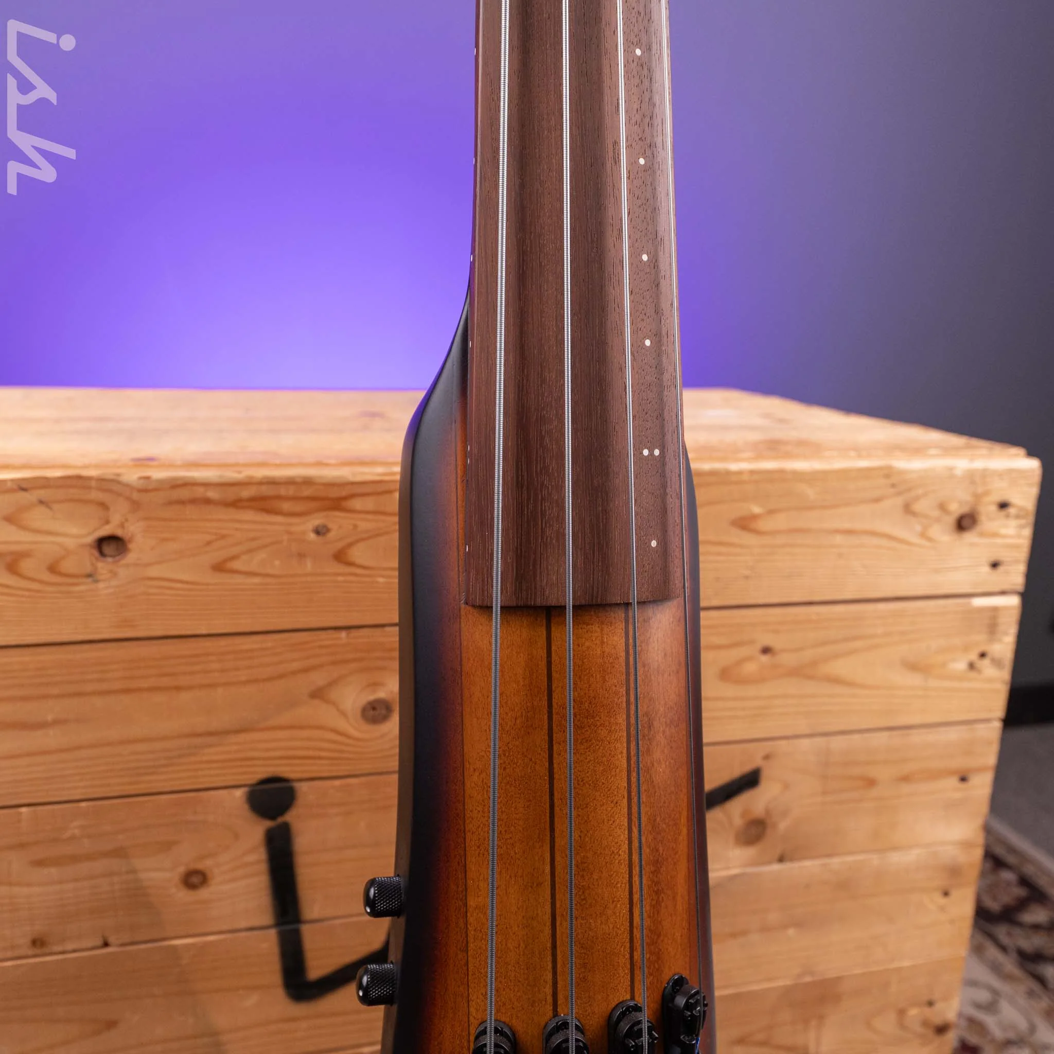 Ibanez Bass Workshop UB804 4-String Electric Upright Bass Mahogany Oil Burst - Image 3
