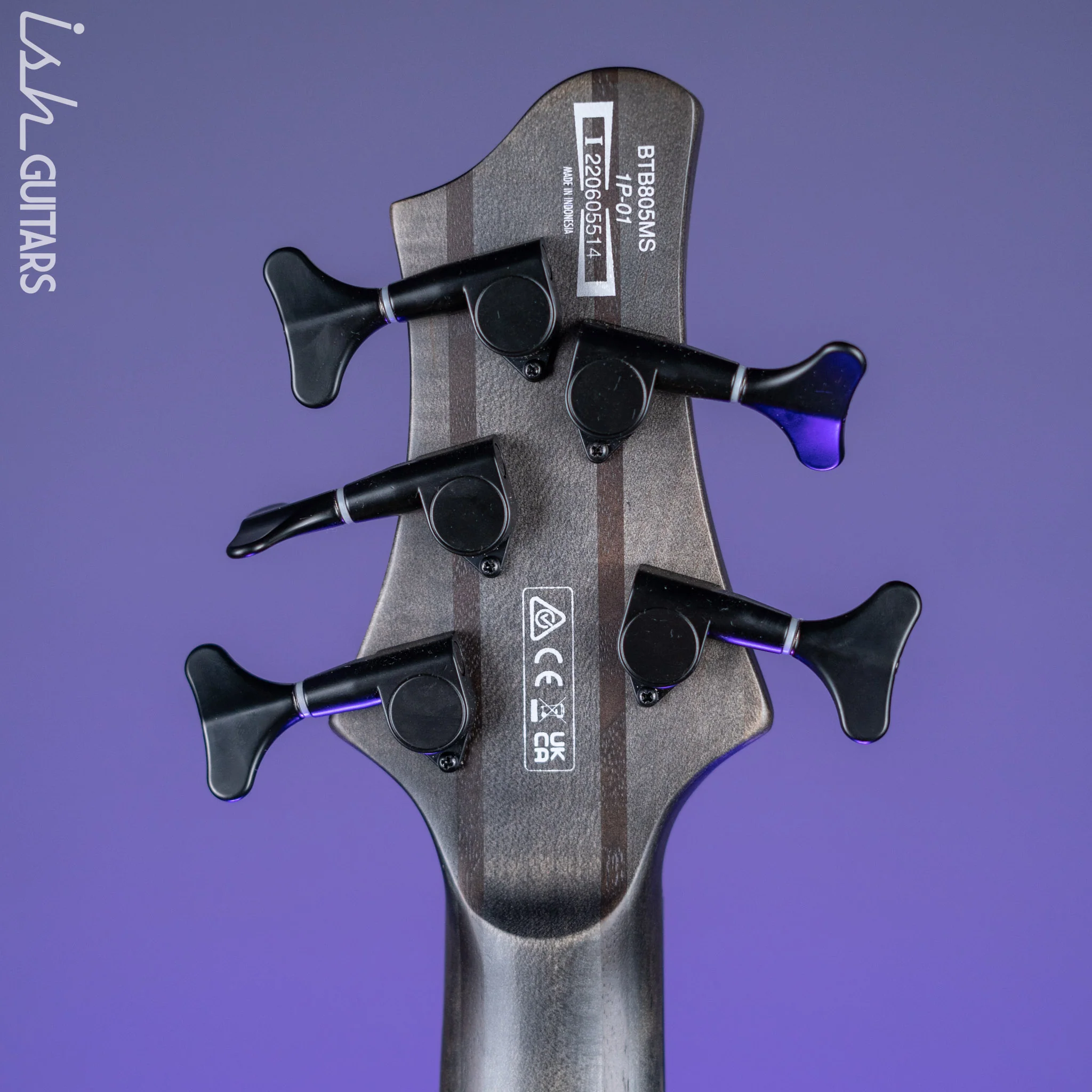 Ibanez BTB805MS Multi-Scale 5-String Bass Transparent Grey Flat - Image 11