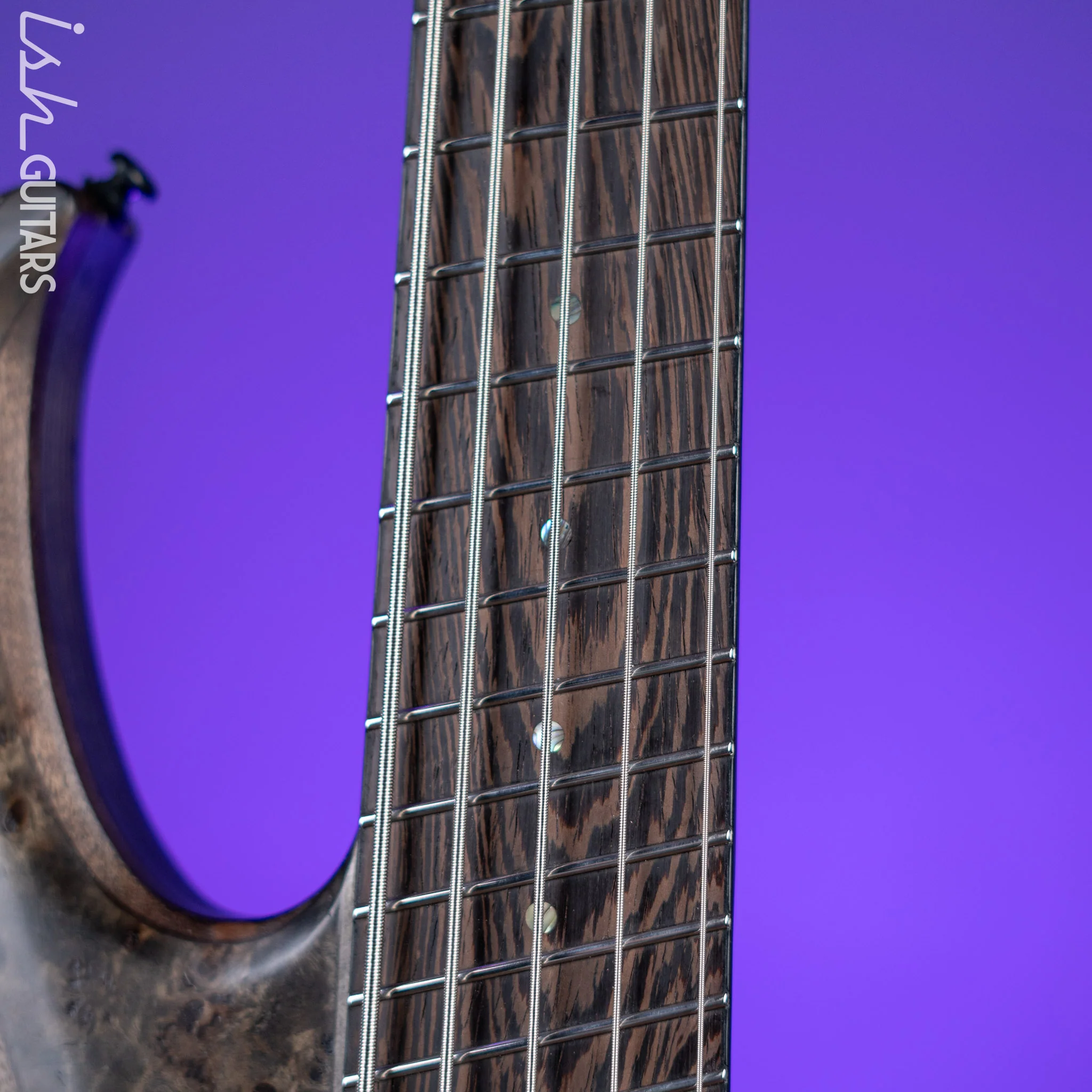 Ibanez BTB805MS Multi-Scale 5-String Bass Transparent Grey Flat - Image 5