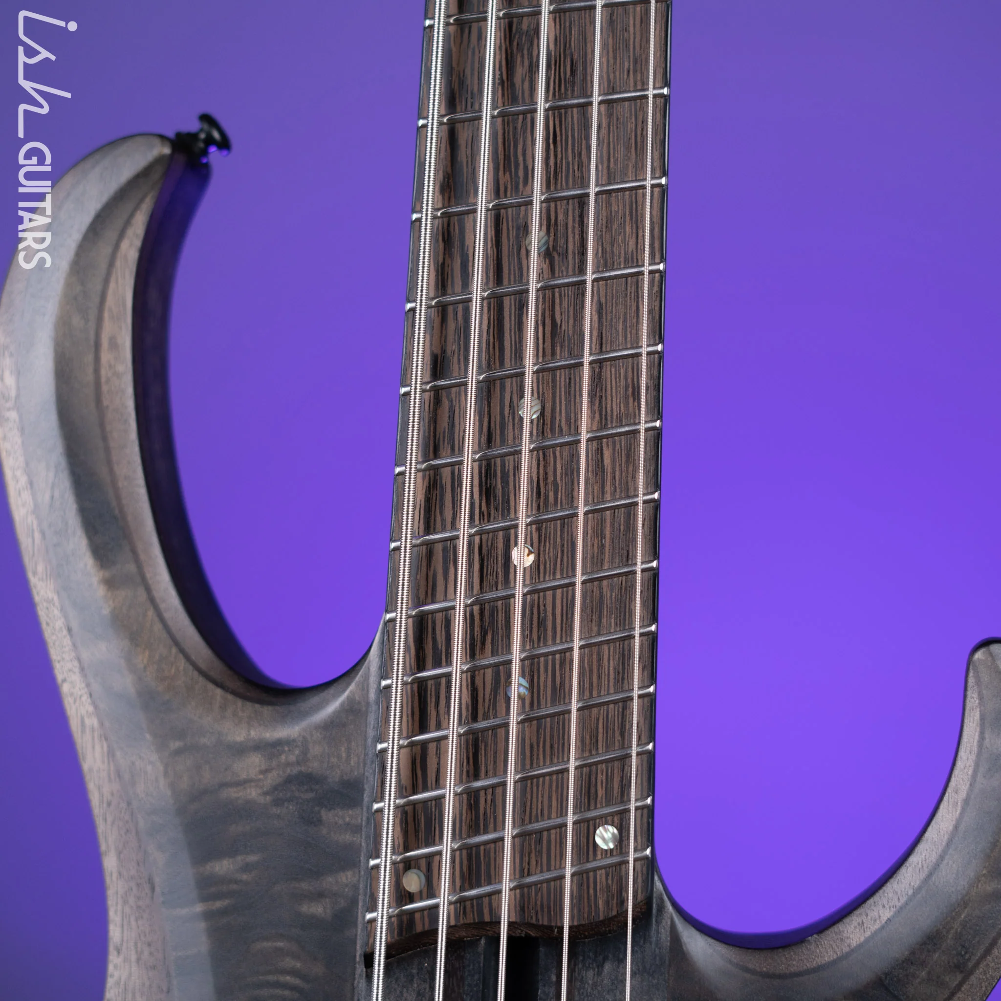 Ibanez BTB805MS Multi-Scale 5-String Bass Transparent Grey Flat Demo - Image 5
