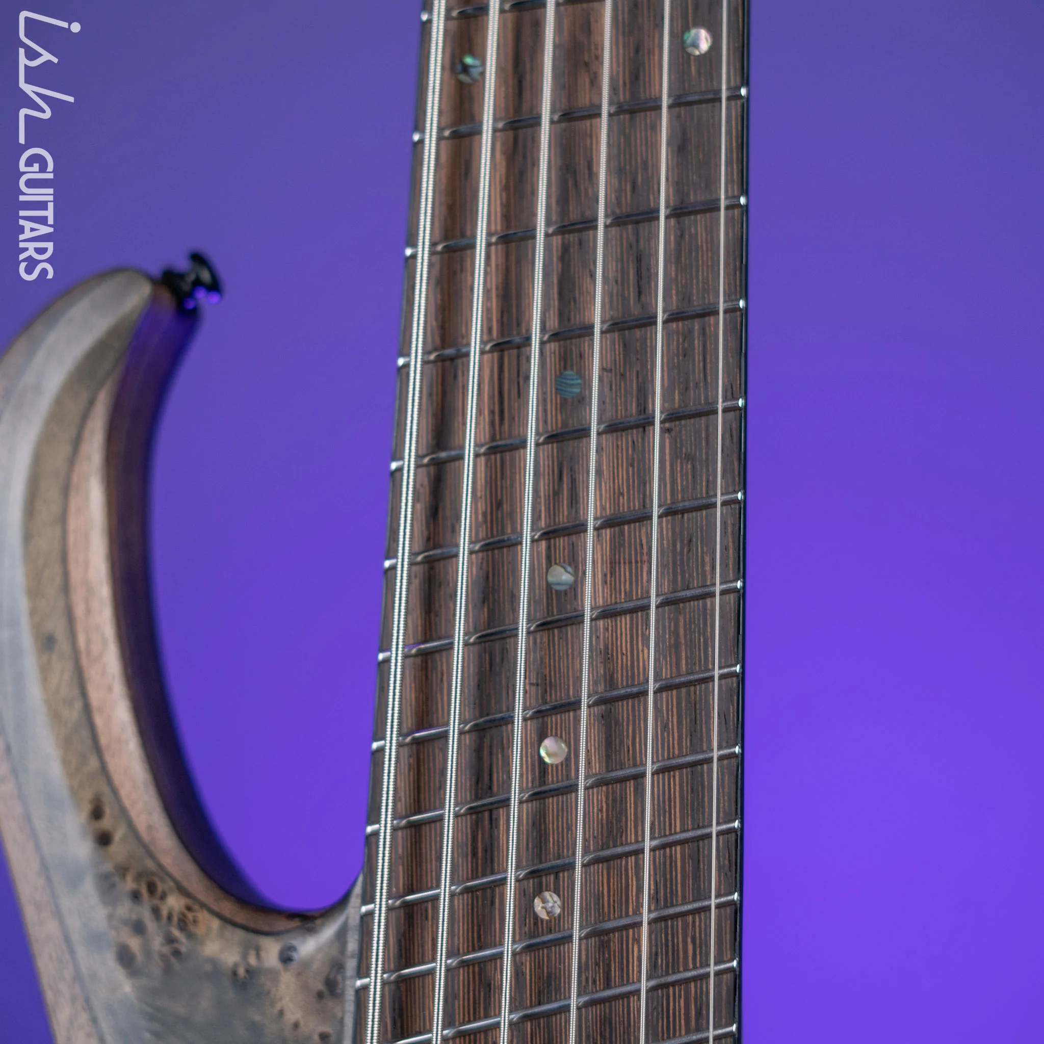 Ibanez BTB806MS Multi-Scale 6-String Bass Transparent Grey Flat Demo - Image 5