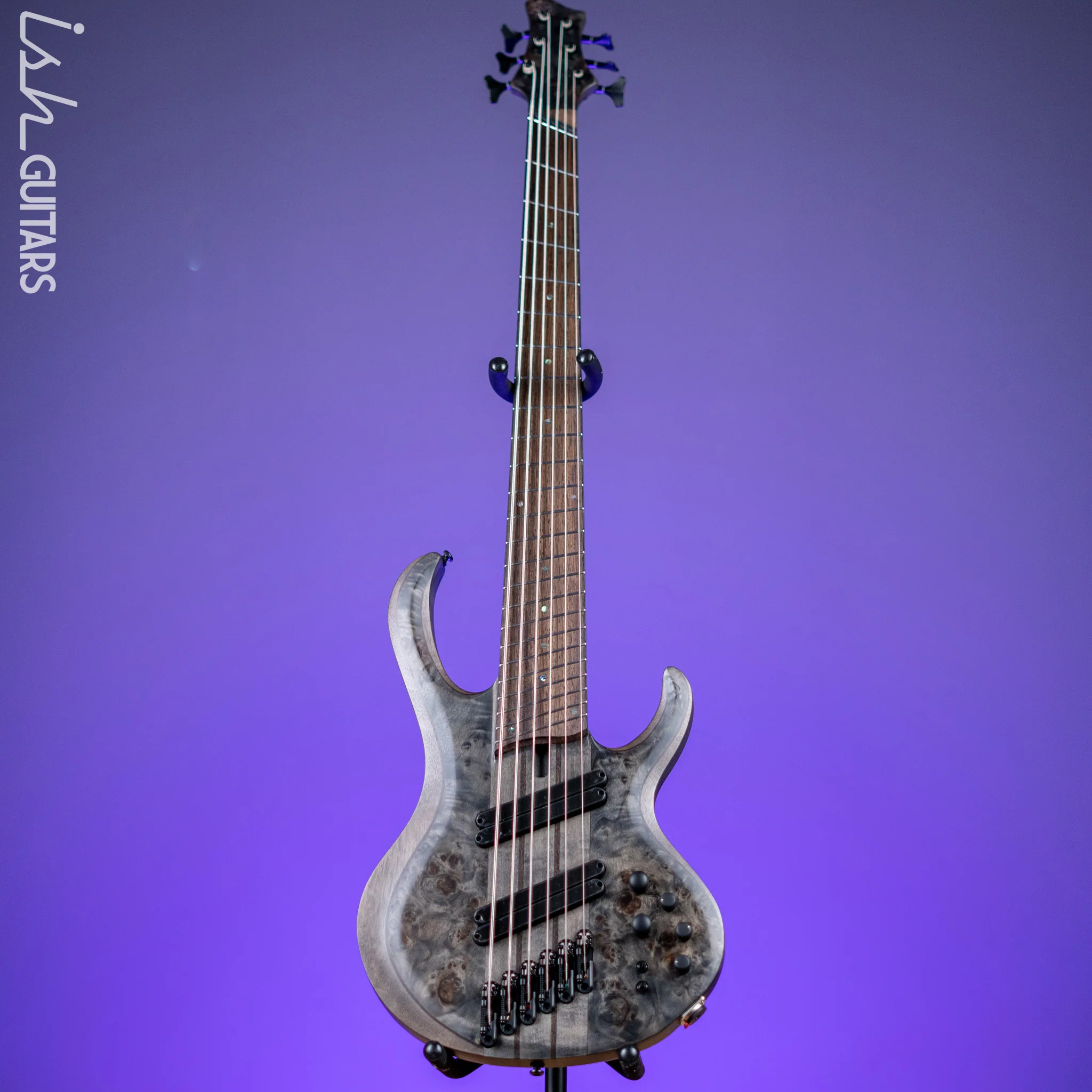 Ibanez BTB806MS Multi-Scale 6-String Bass Transparent Grey Flat - Image 2