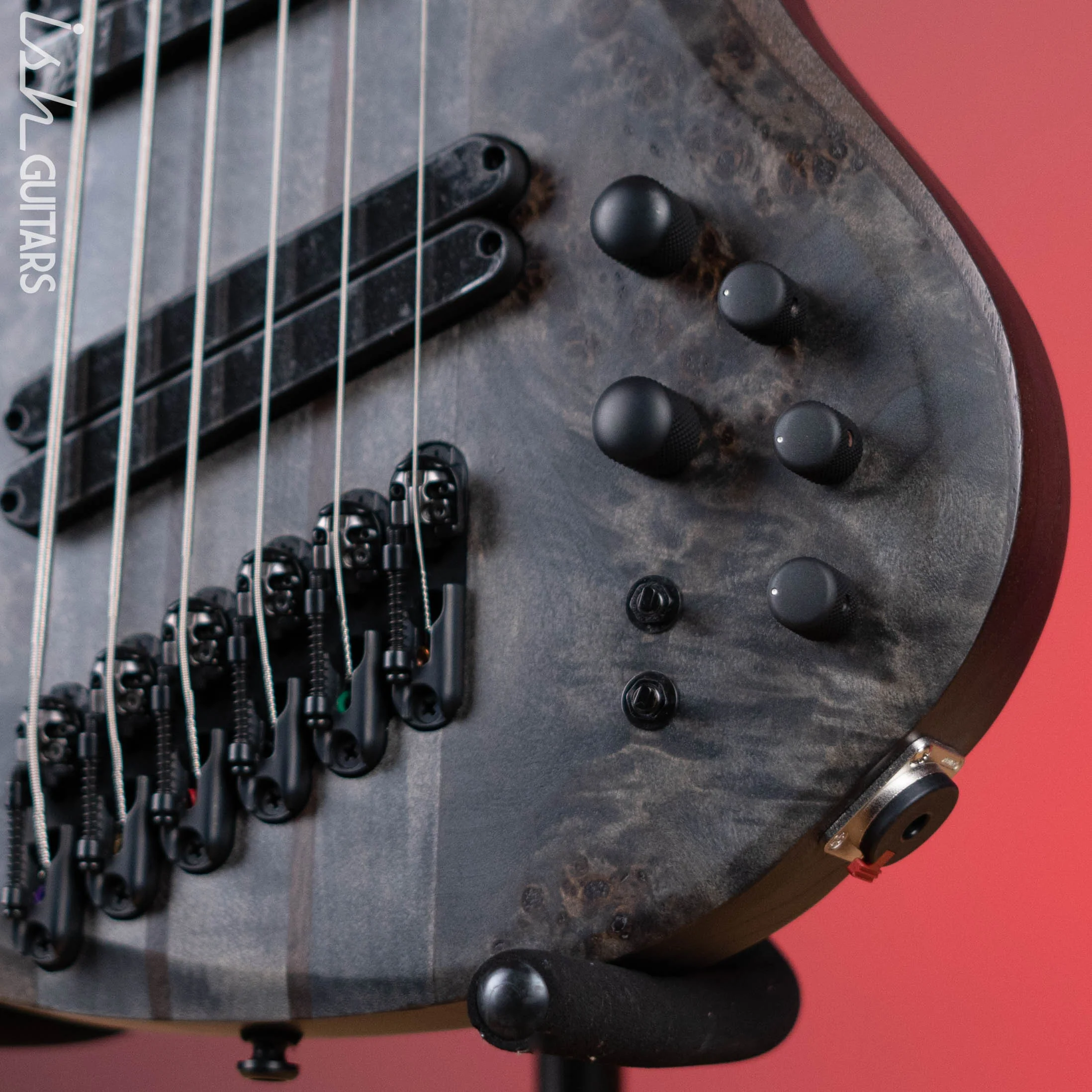 Ibanez BTB806MS Multi-Scale 6-String Bass Transparent Grey Flat Demo - Image 4